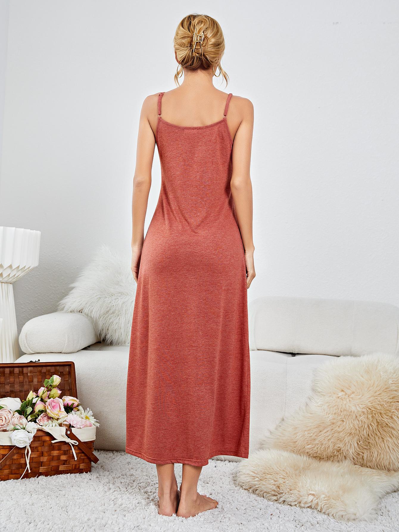 Scoop Neck Spaghetti Strap Night Dress Secondary image