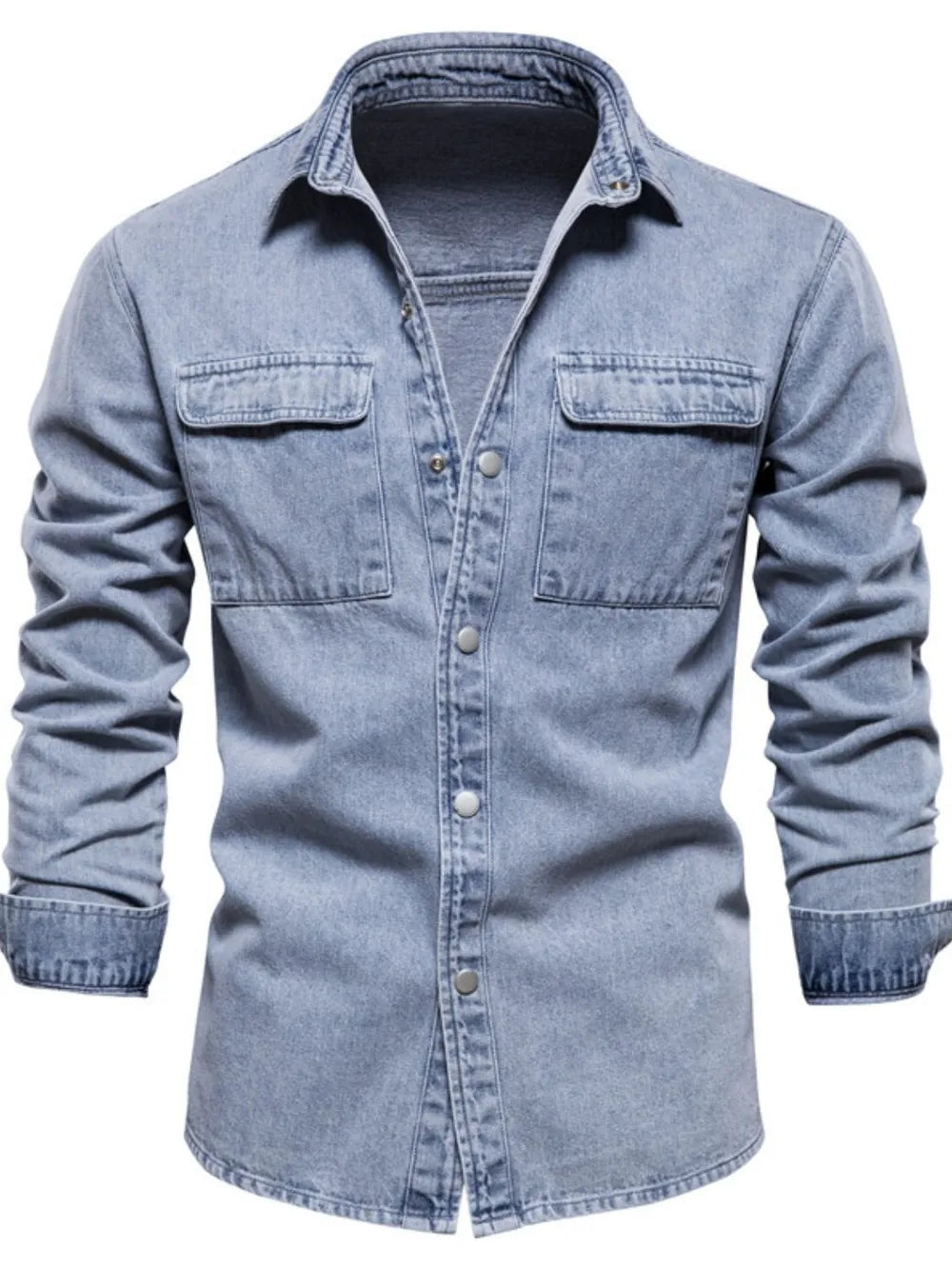 Men's Button Down Chest Pocket Denim Jacket Secondary image