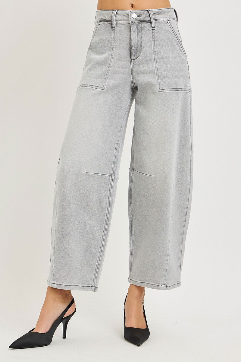 RISEN Slouchy Cropped Barrel Jeans Secondary image
