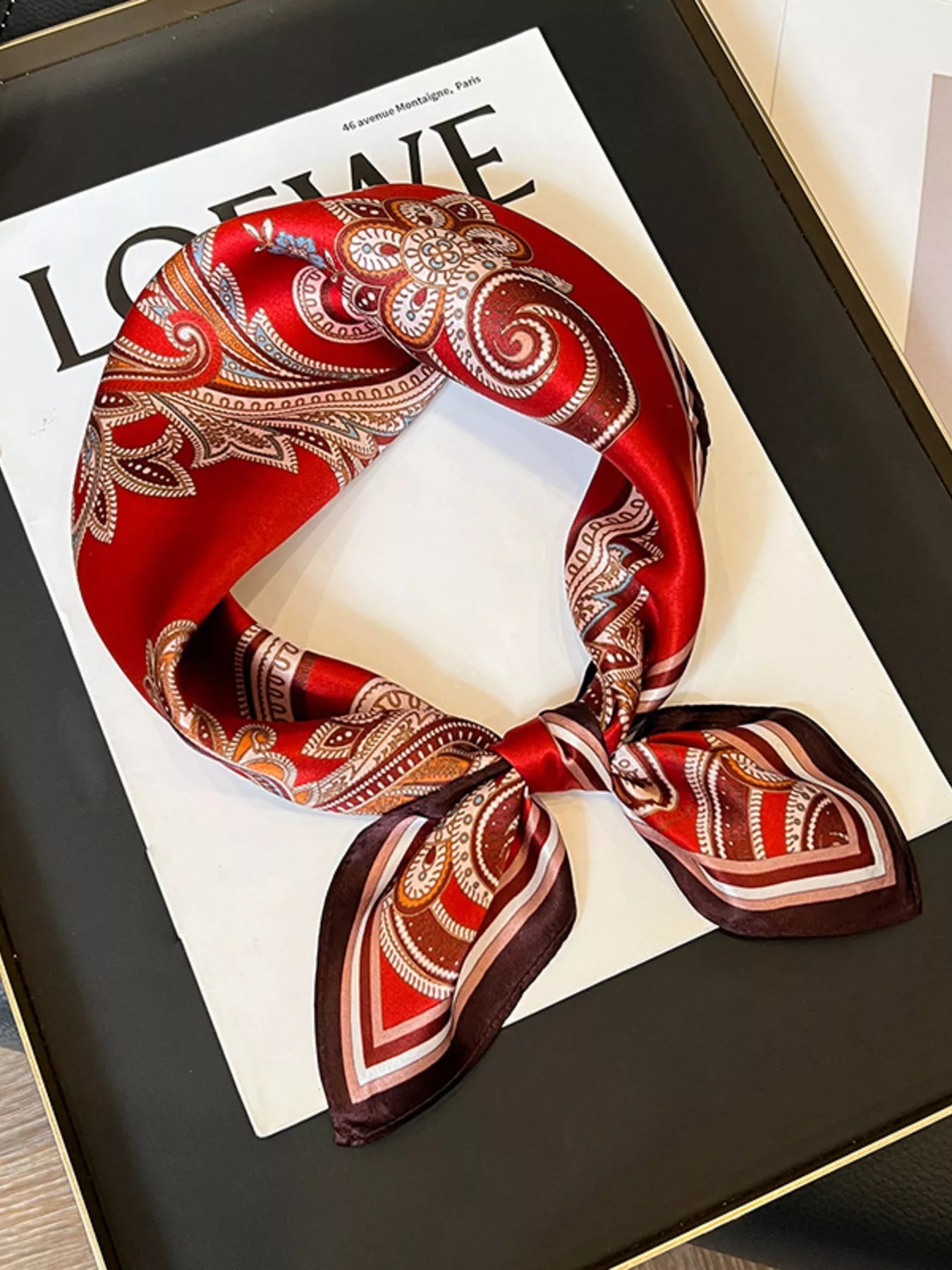 Vintage Paisley Silk Scarf Secondary image