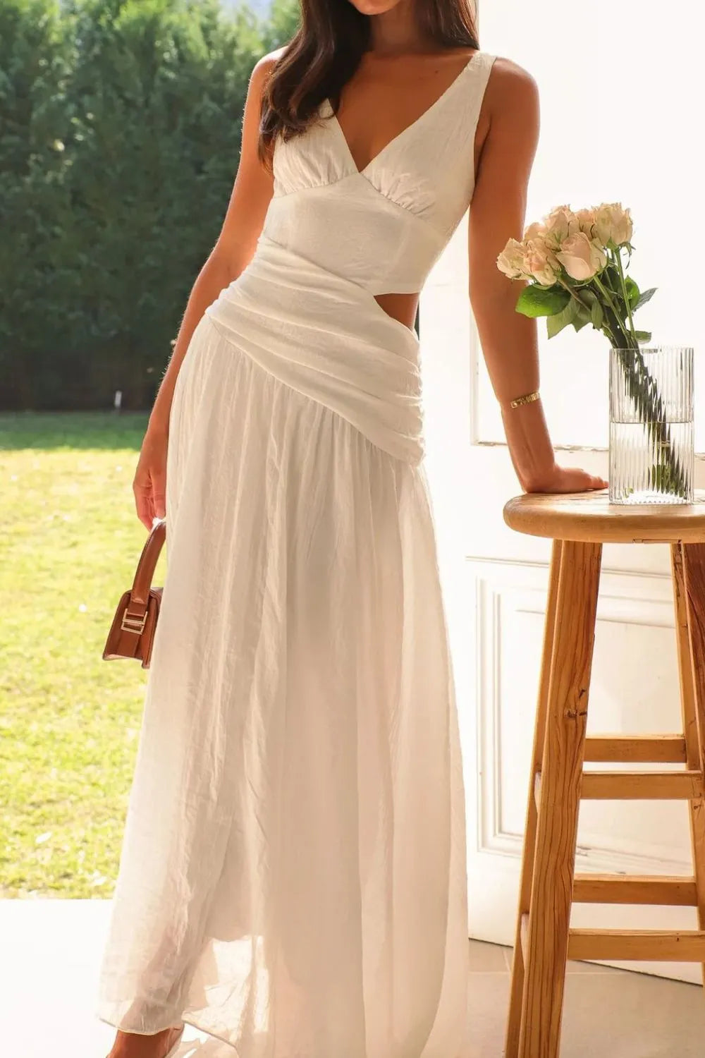 Cutout Back V-Neck Dress Secondary image