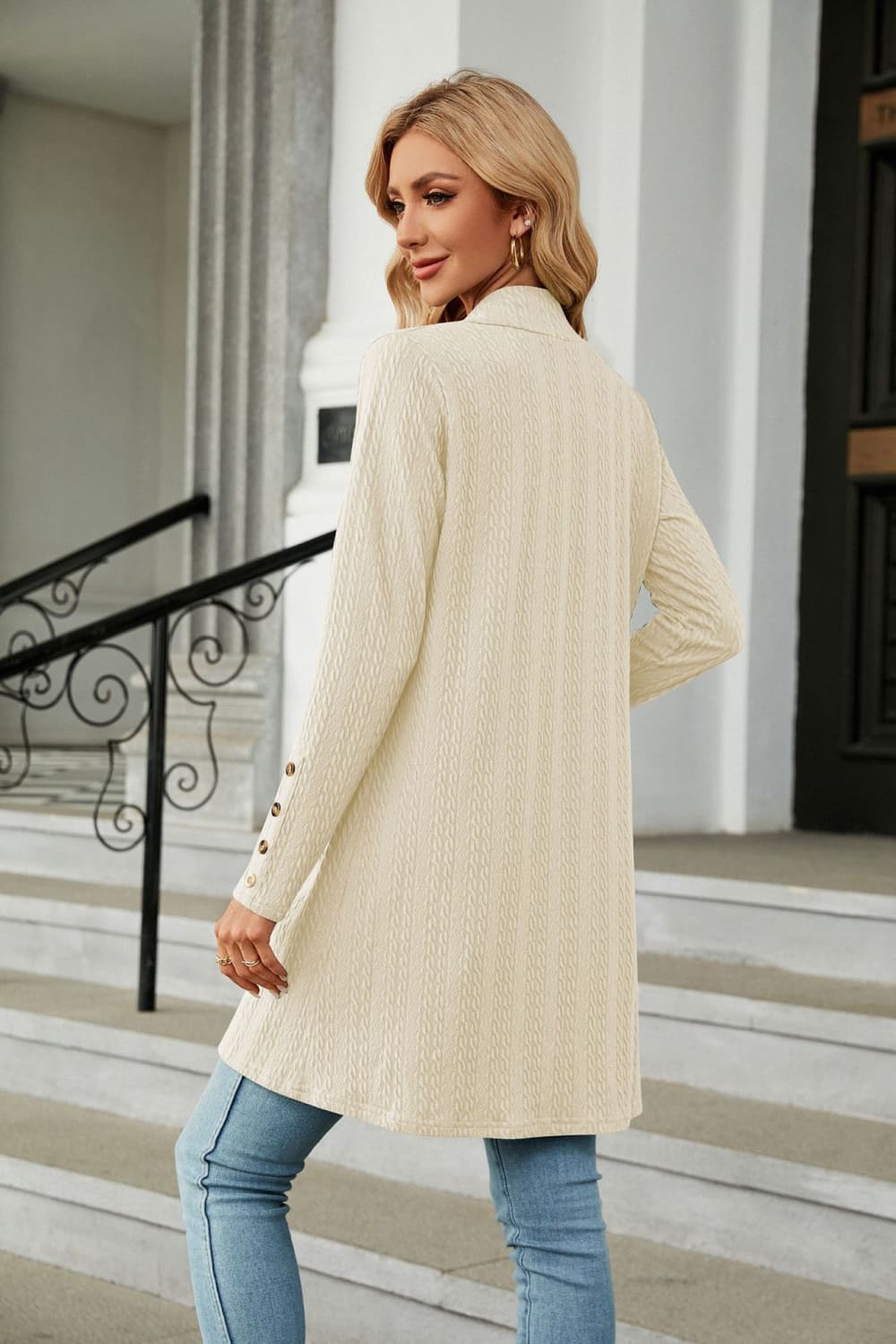 Long Sleeve Open Front Cardigan Secondary image
