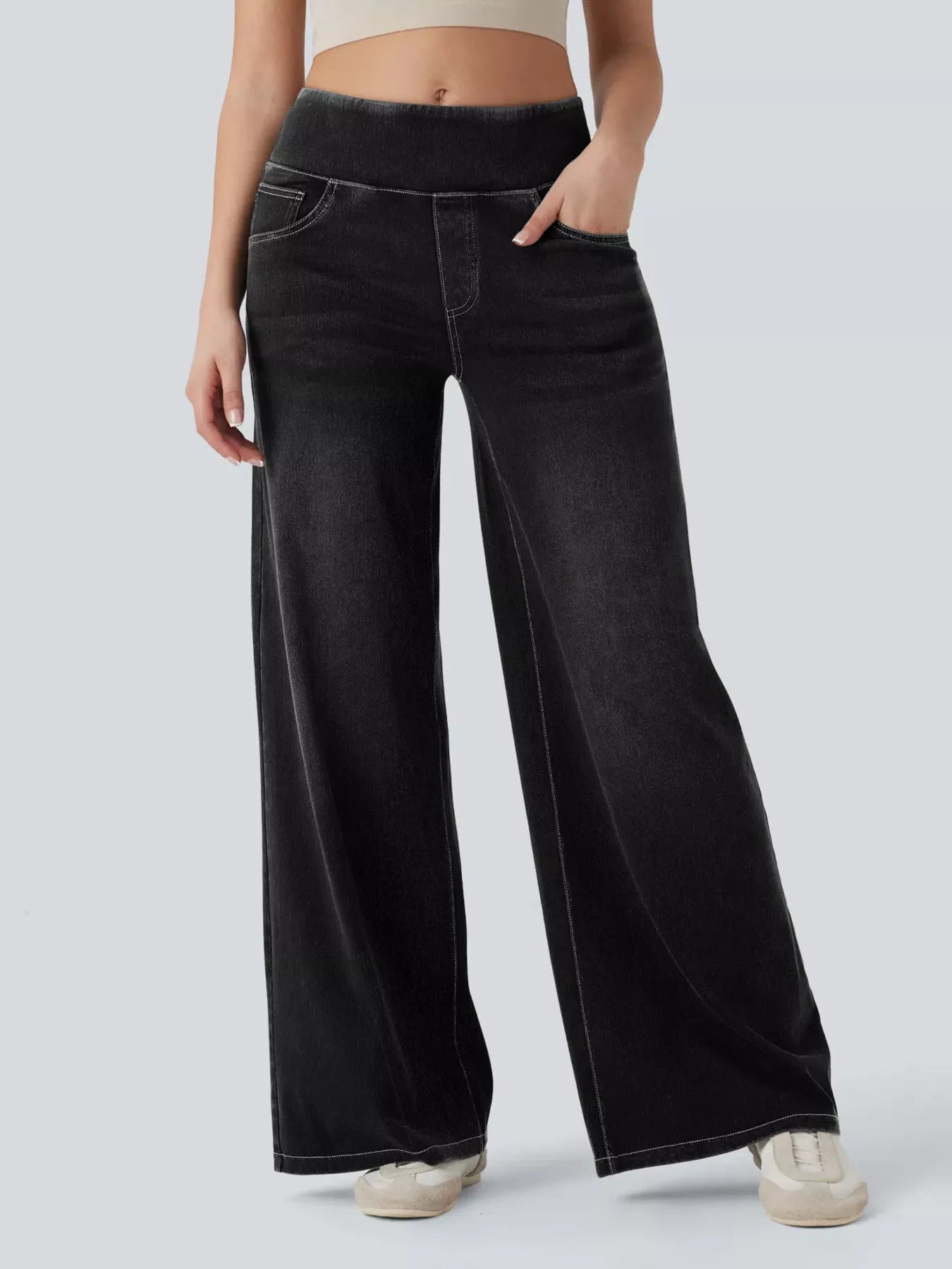 High-Waisted Wide Leg Jeans Secondary image