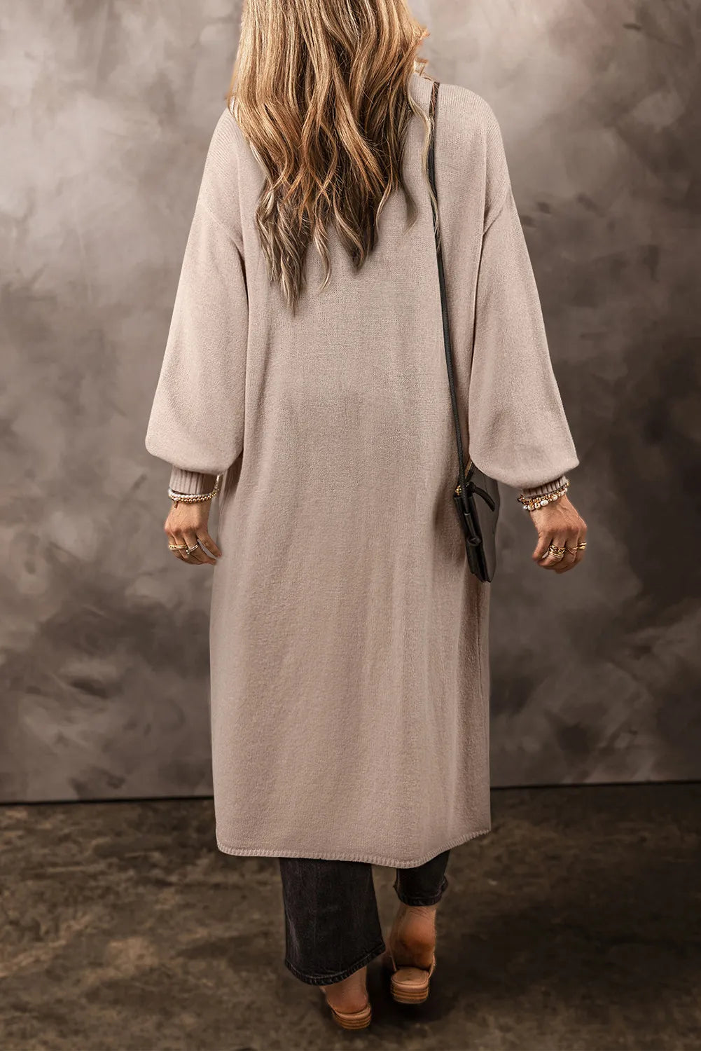 Pocketed Open Front Long Sleeve Cardigan Secondary image