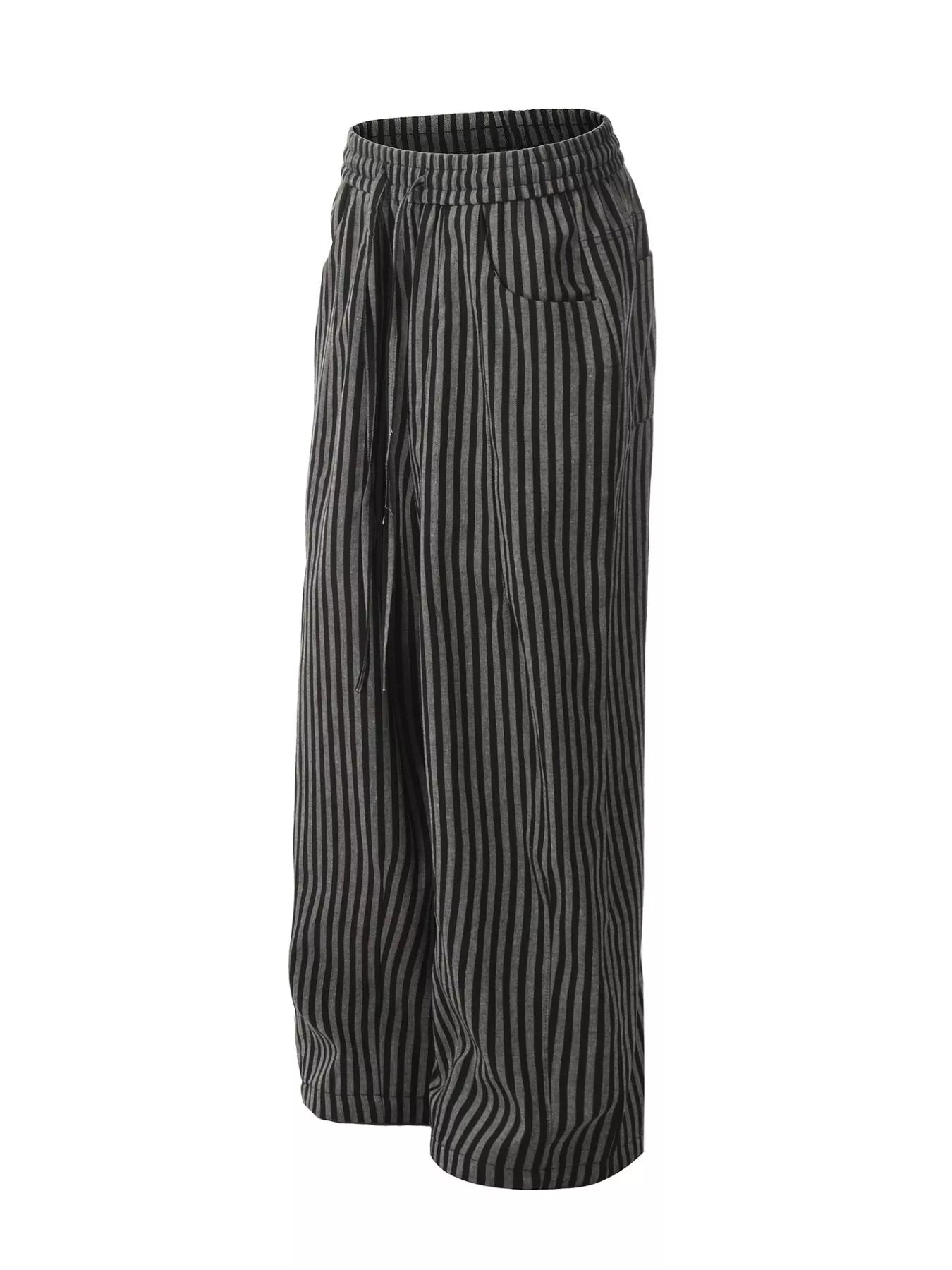 Men's Striped Casual Drawstring Pants Secondary image