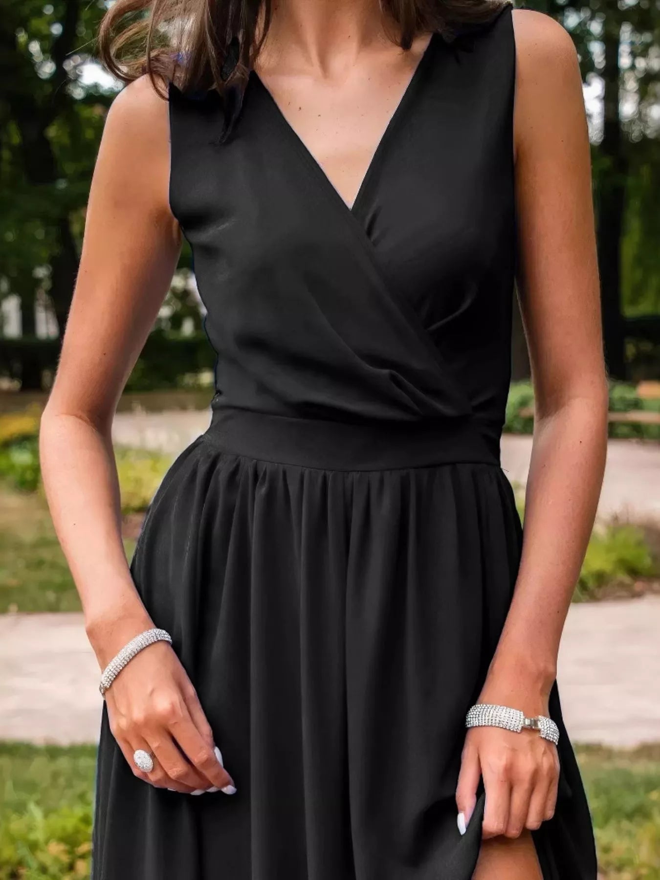 Slit Surplice Sleeveless Maxi Dress Secondary image