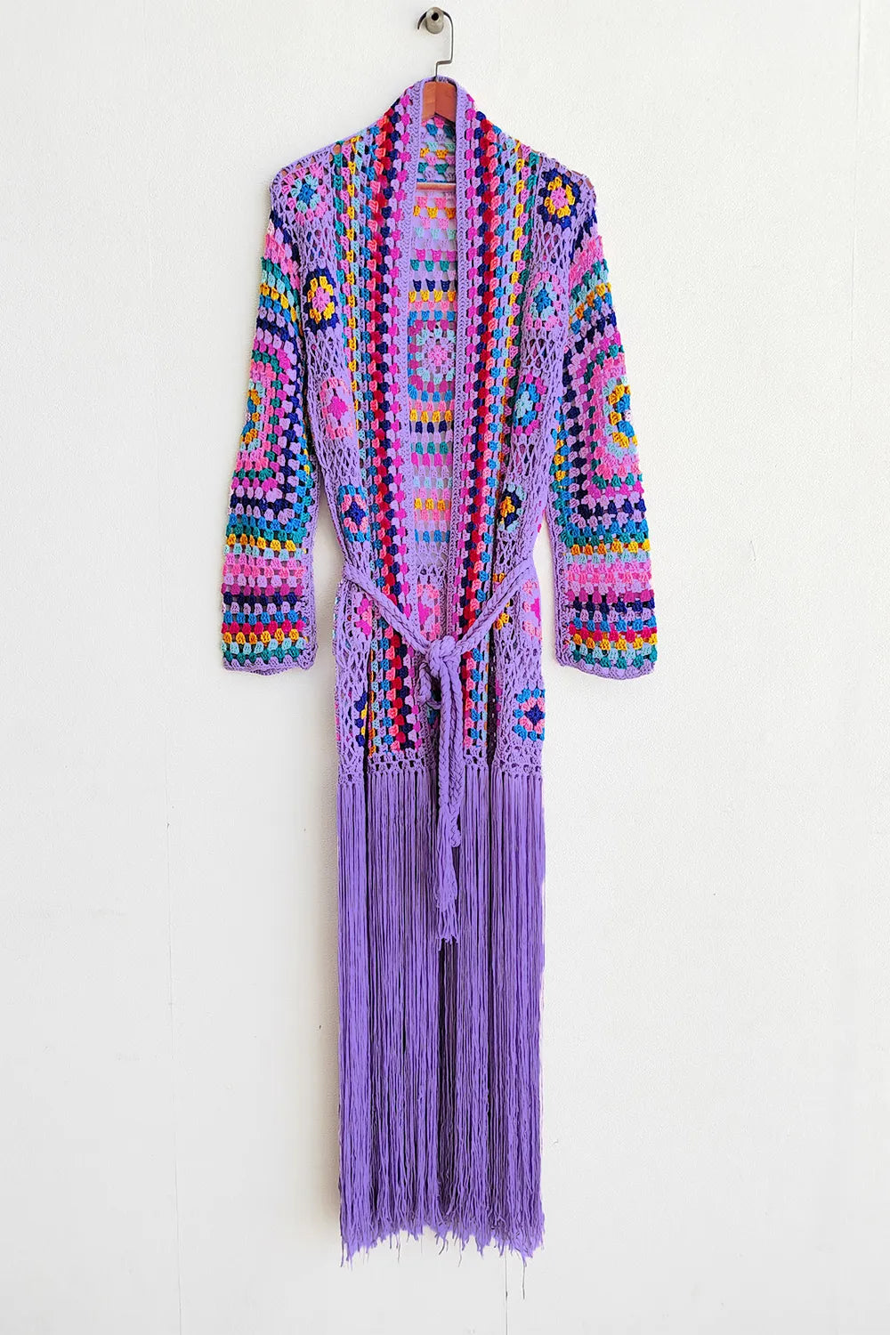 Fringe Tied Long Sleeve Cardigan Secondary image