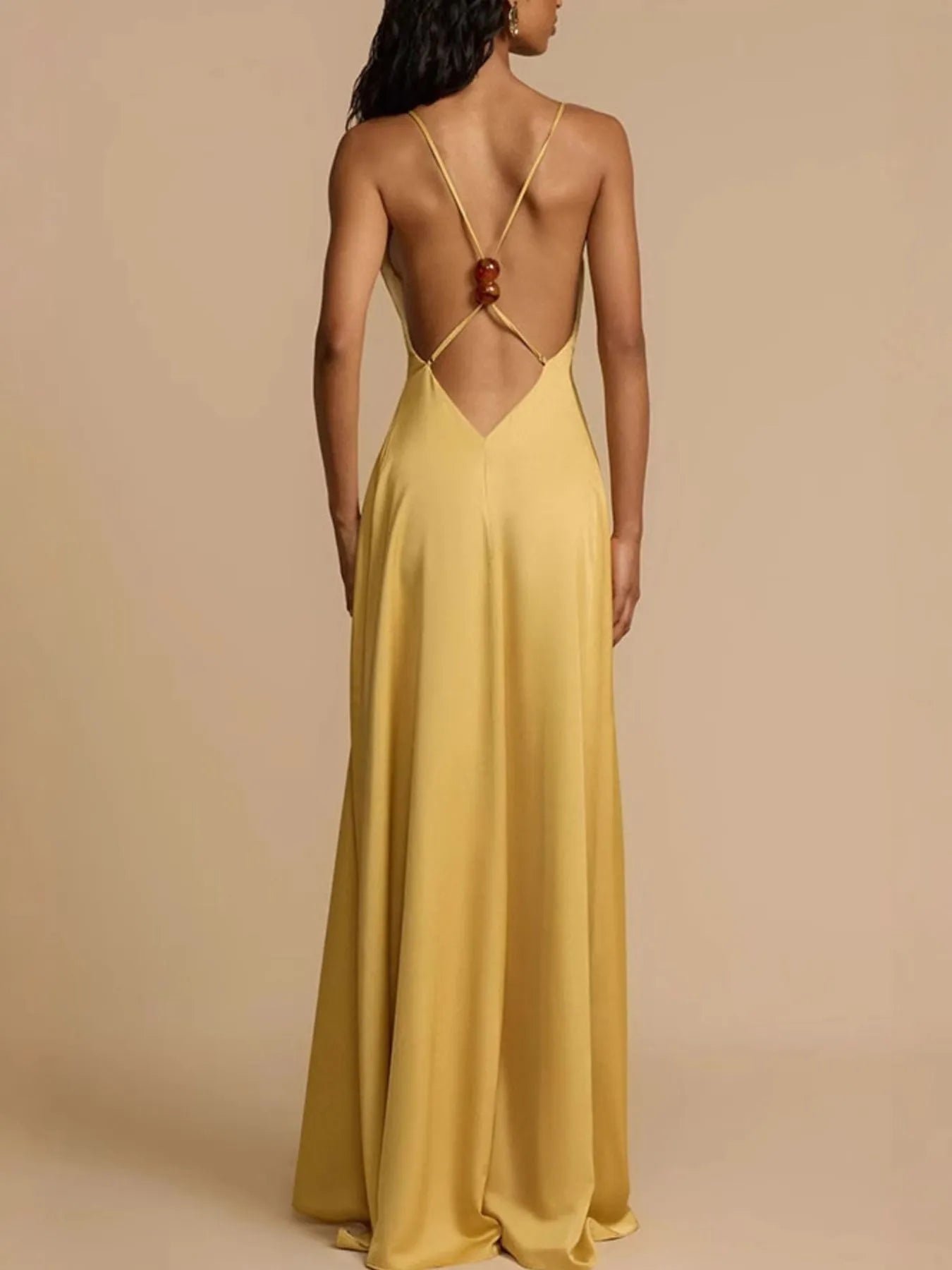Deep V-Neck Maxi Dress Secondary image