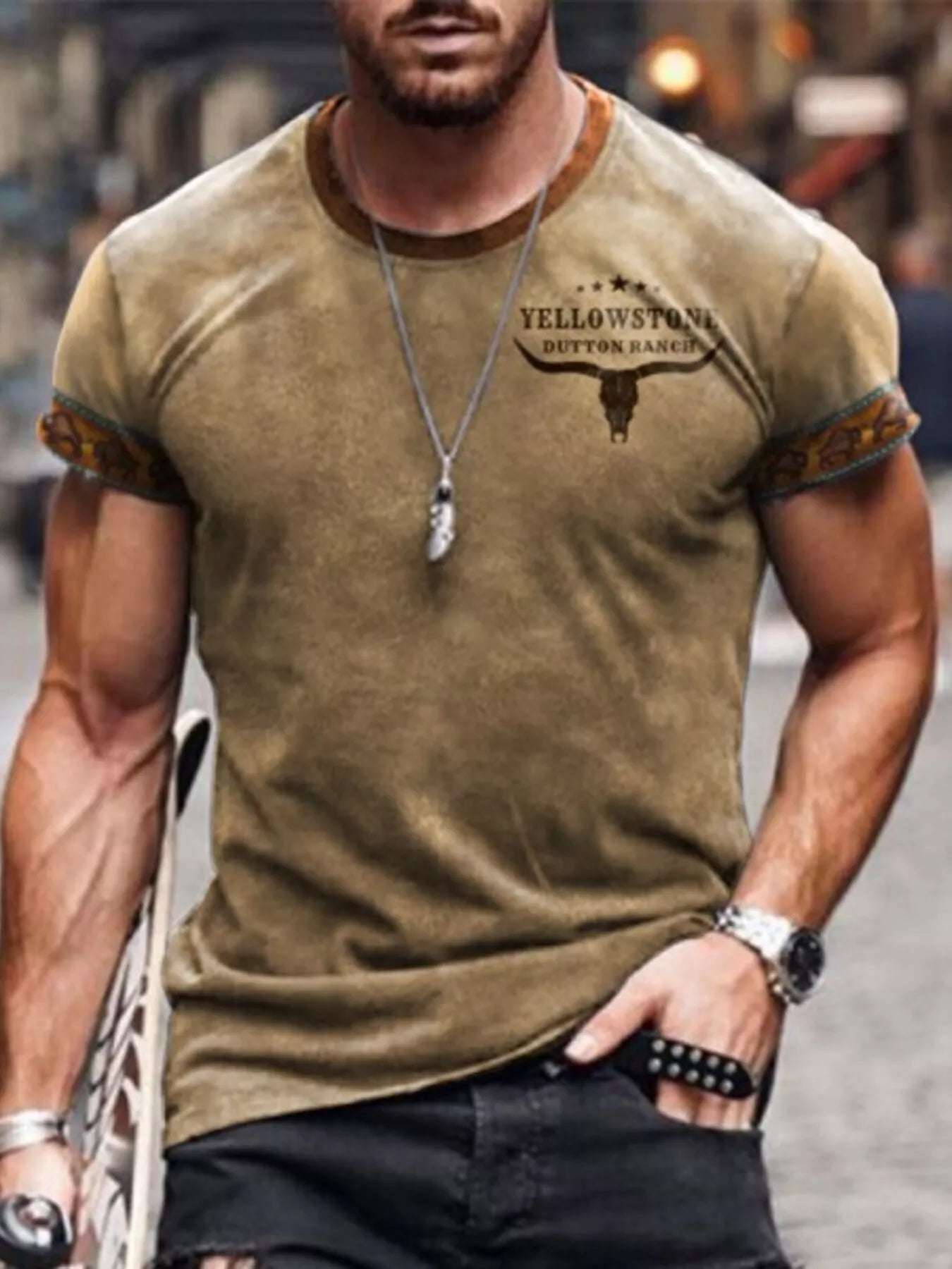 Men's Full Size Round Neck Short Sleeve T-Shirt Plus Size Secondary image