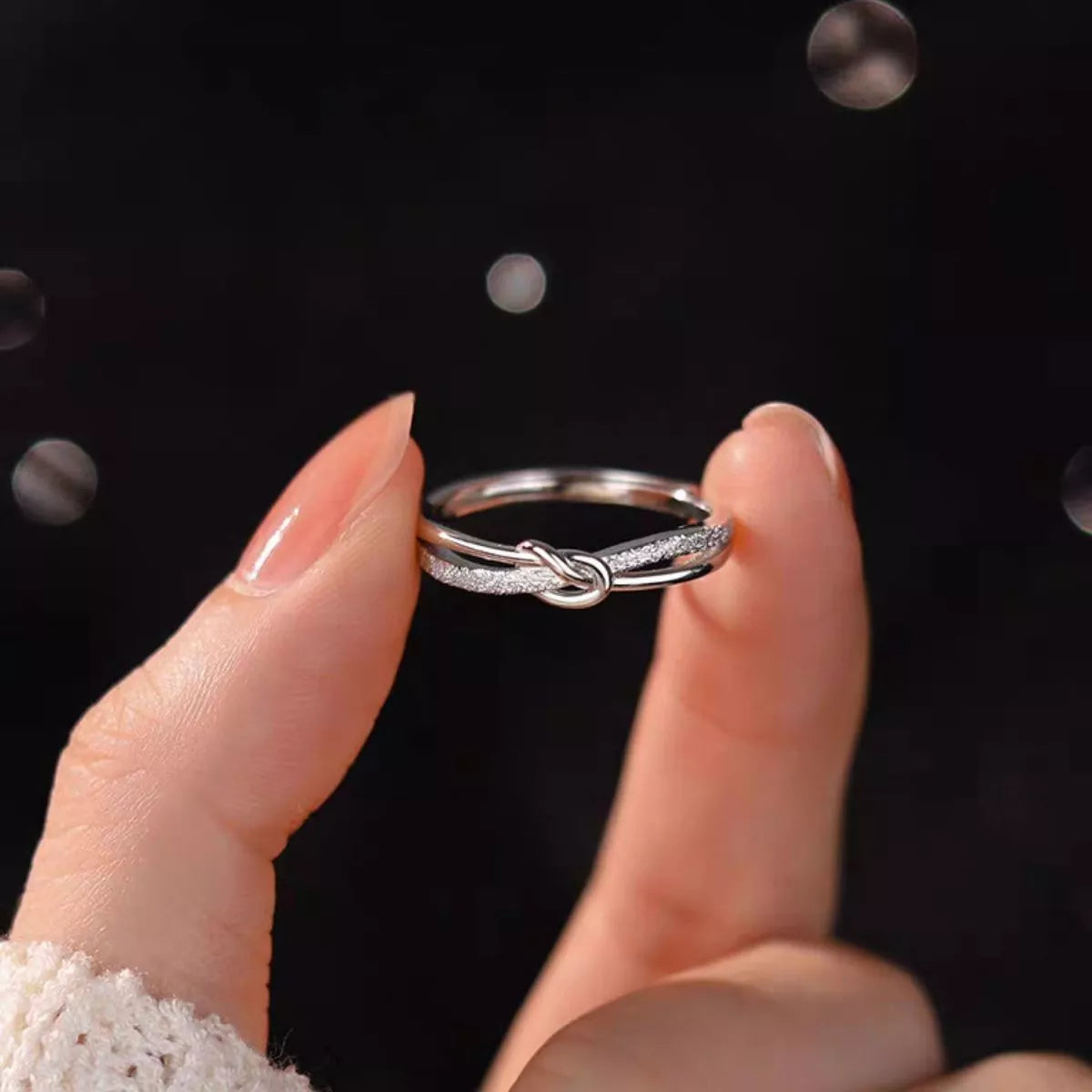 925 Sterling Silver Knot Ring Secondary image