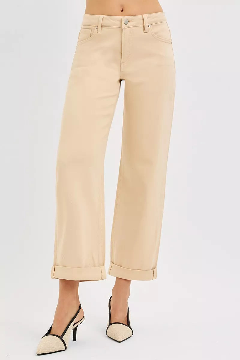 RISEN Tummy Control Mid Rise Ankle Barrel Relaxed Baggy Secondary image