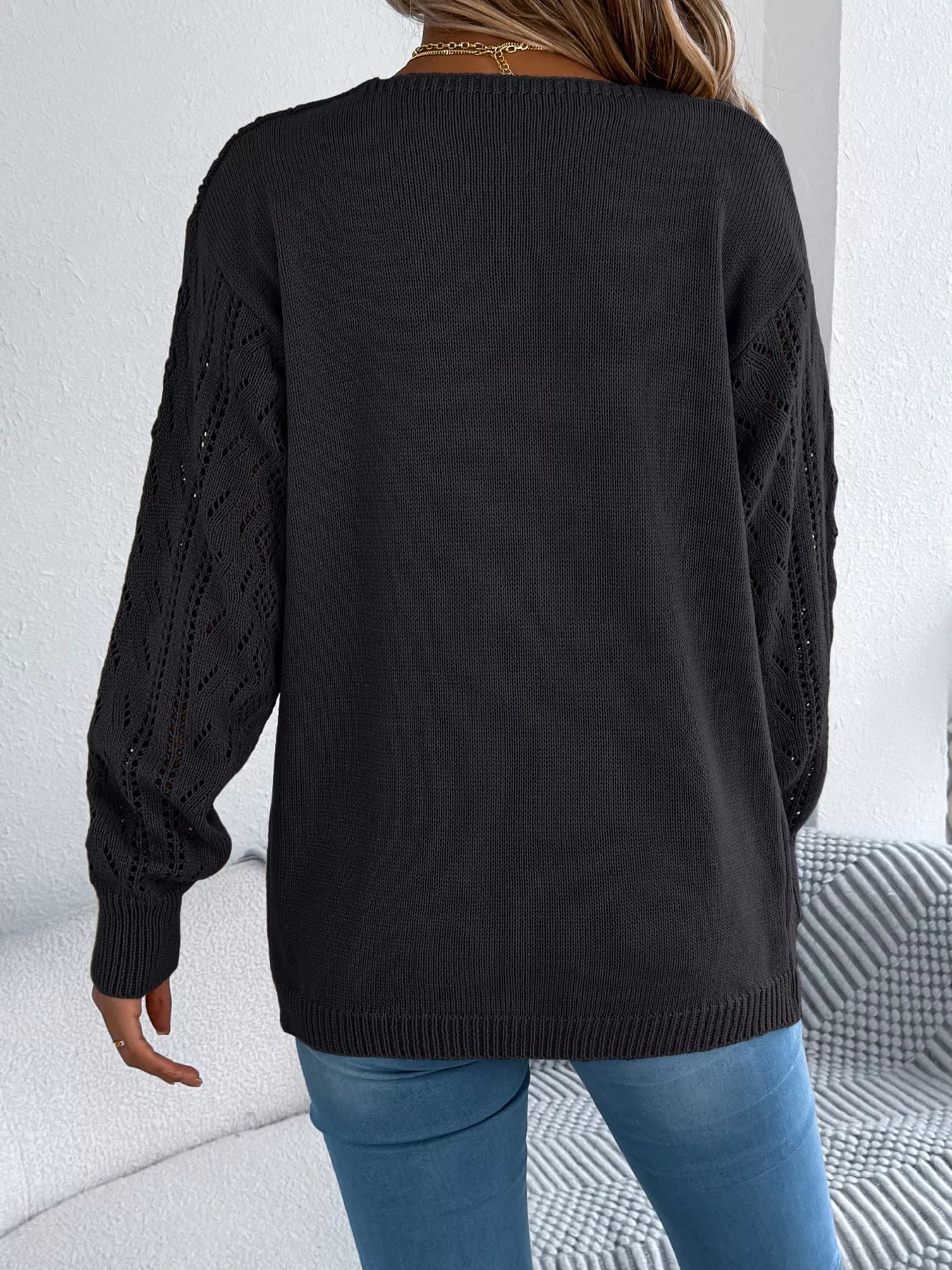 Openwork Open Front Cardigan Secondary image