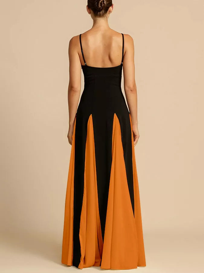 Two-Tone Flowing Maxi Dress Secondary image