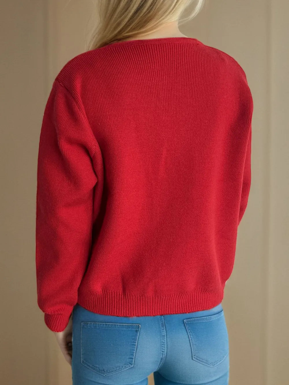 Button Down Long Sleeve Cardigan with Pockets Secondary image