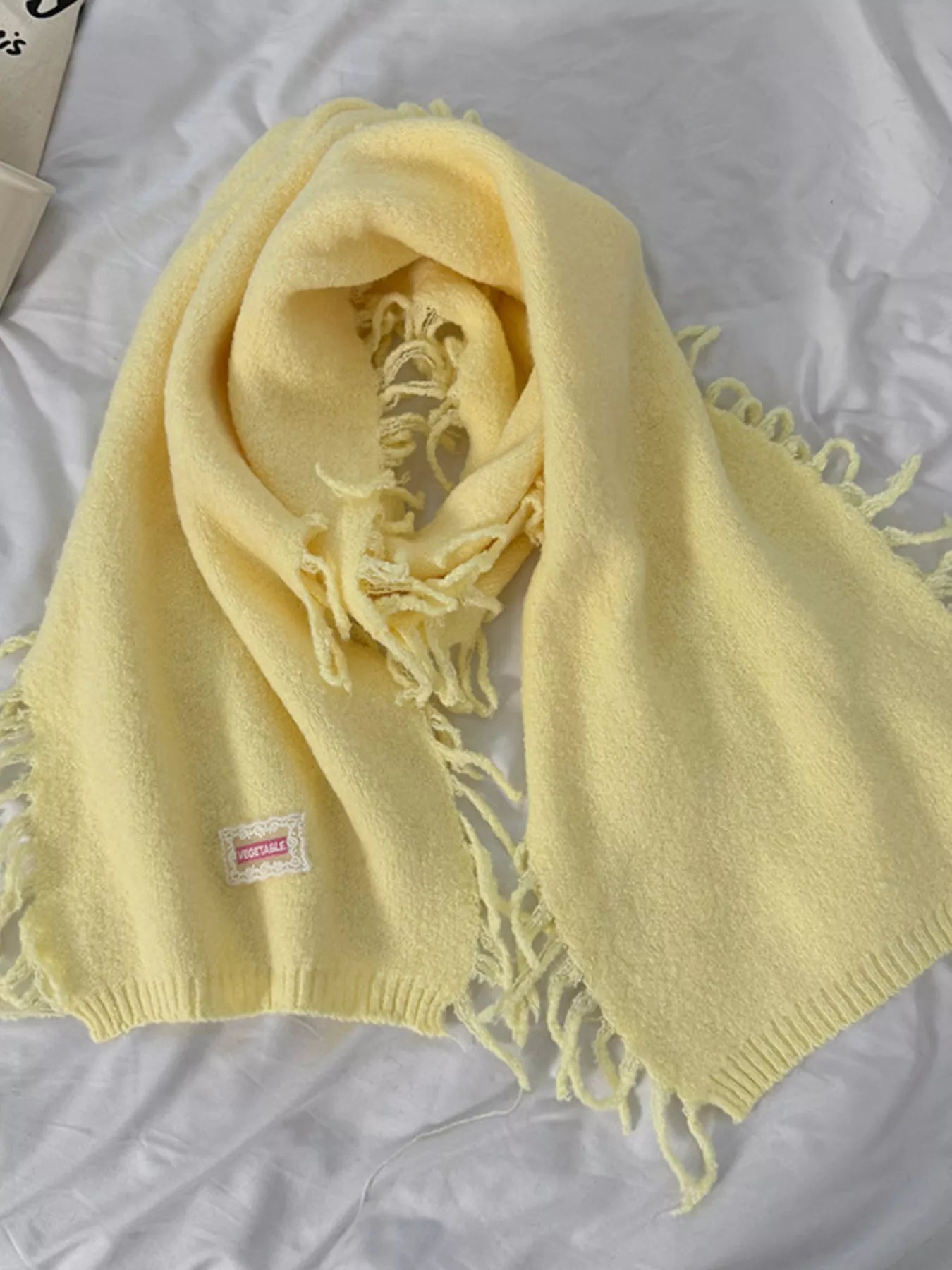 Knitted Fringe Scarf Secondary image