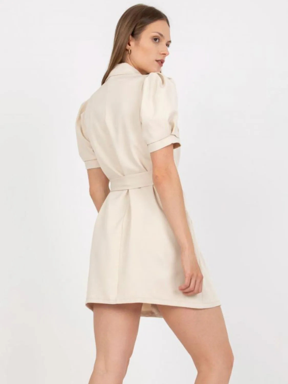 Tie Waist Short Sleeve Blazer Dress Secondary image
