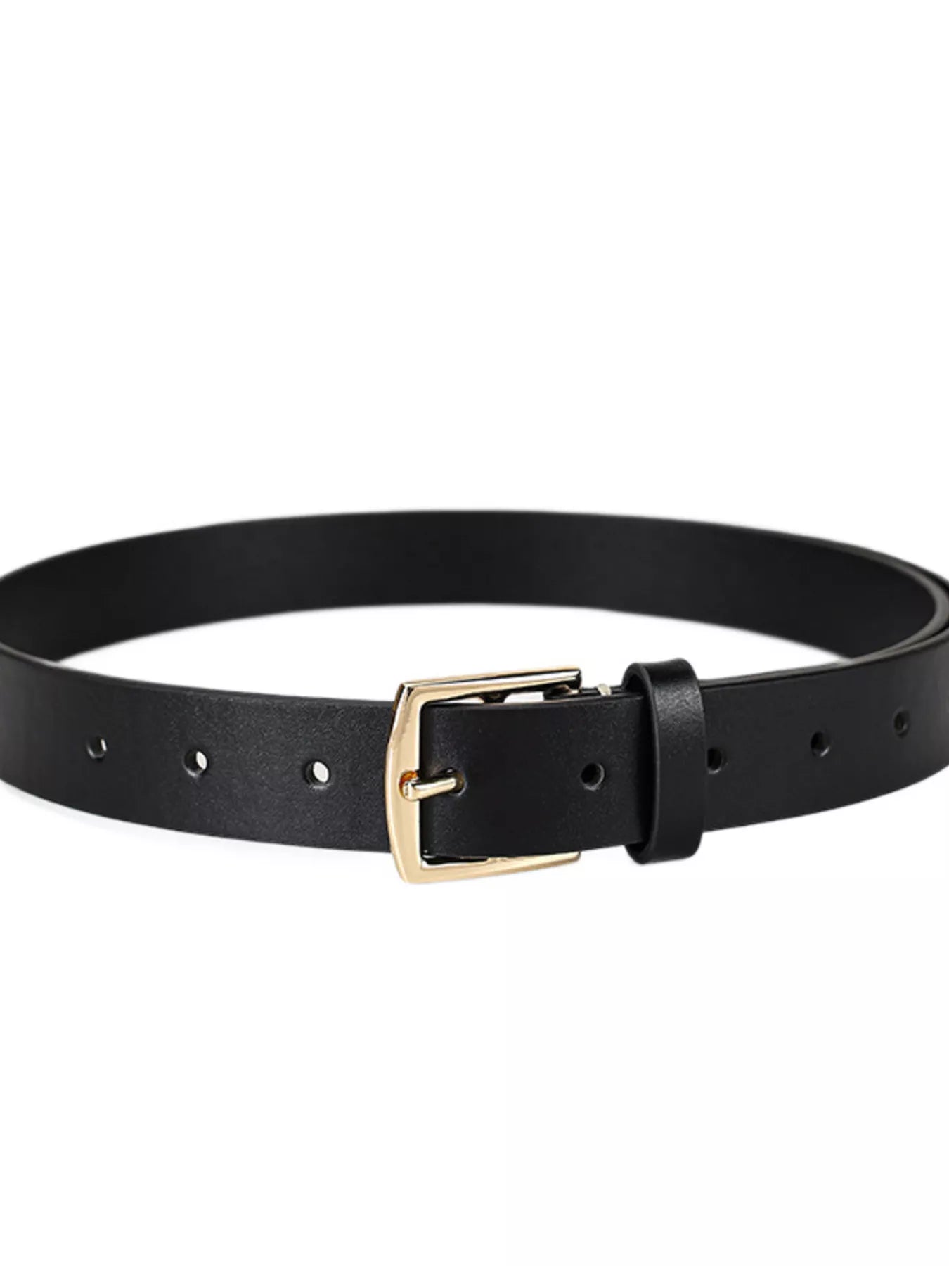 Leather Belt with Golden Buckle Secondary image