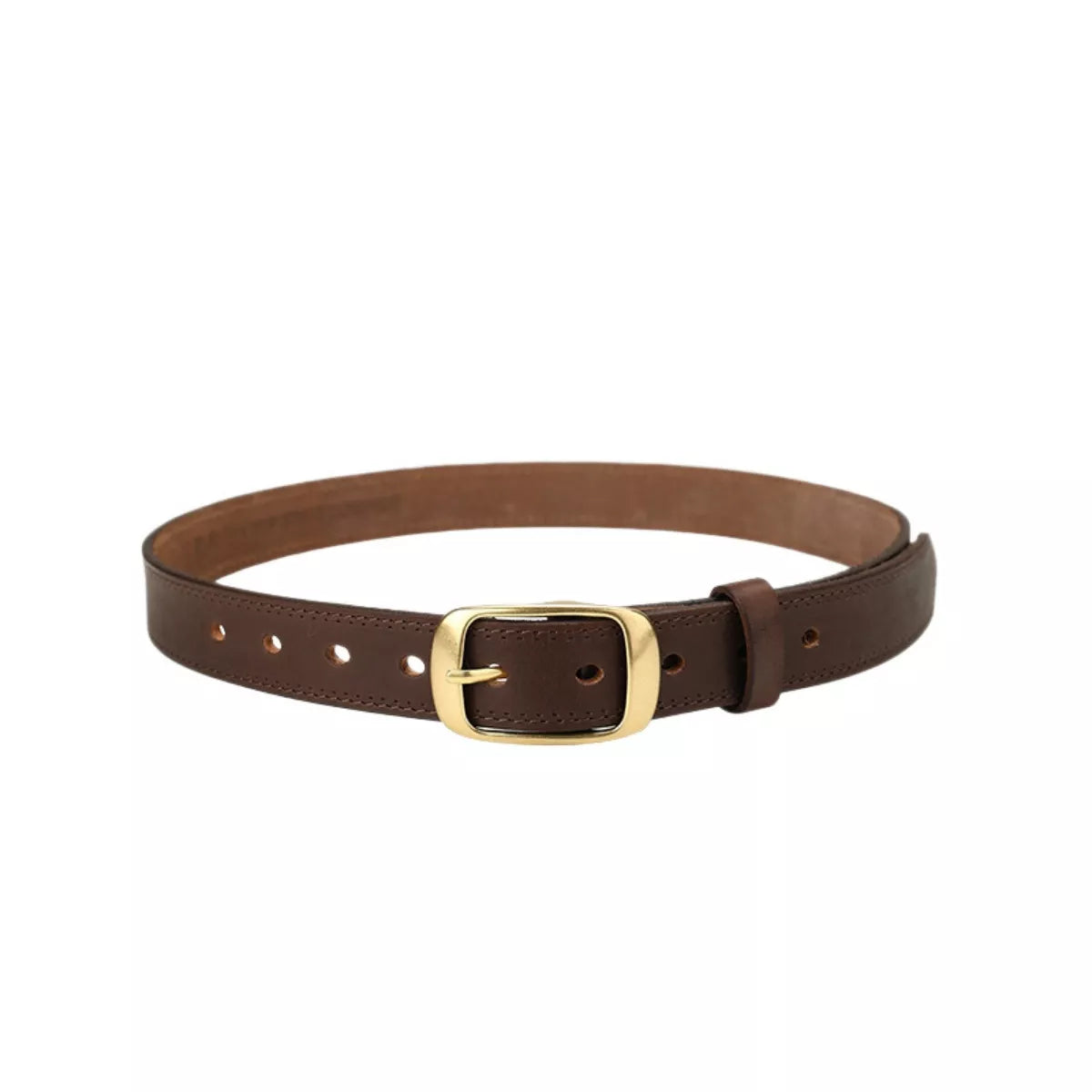 Leather Belt with Golden Buckle Secondary image