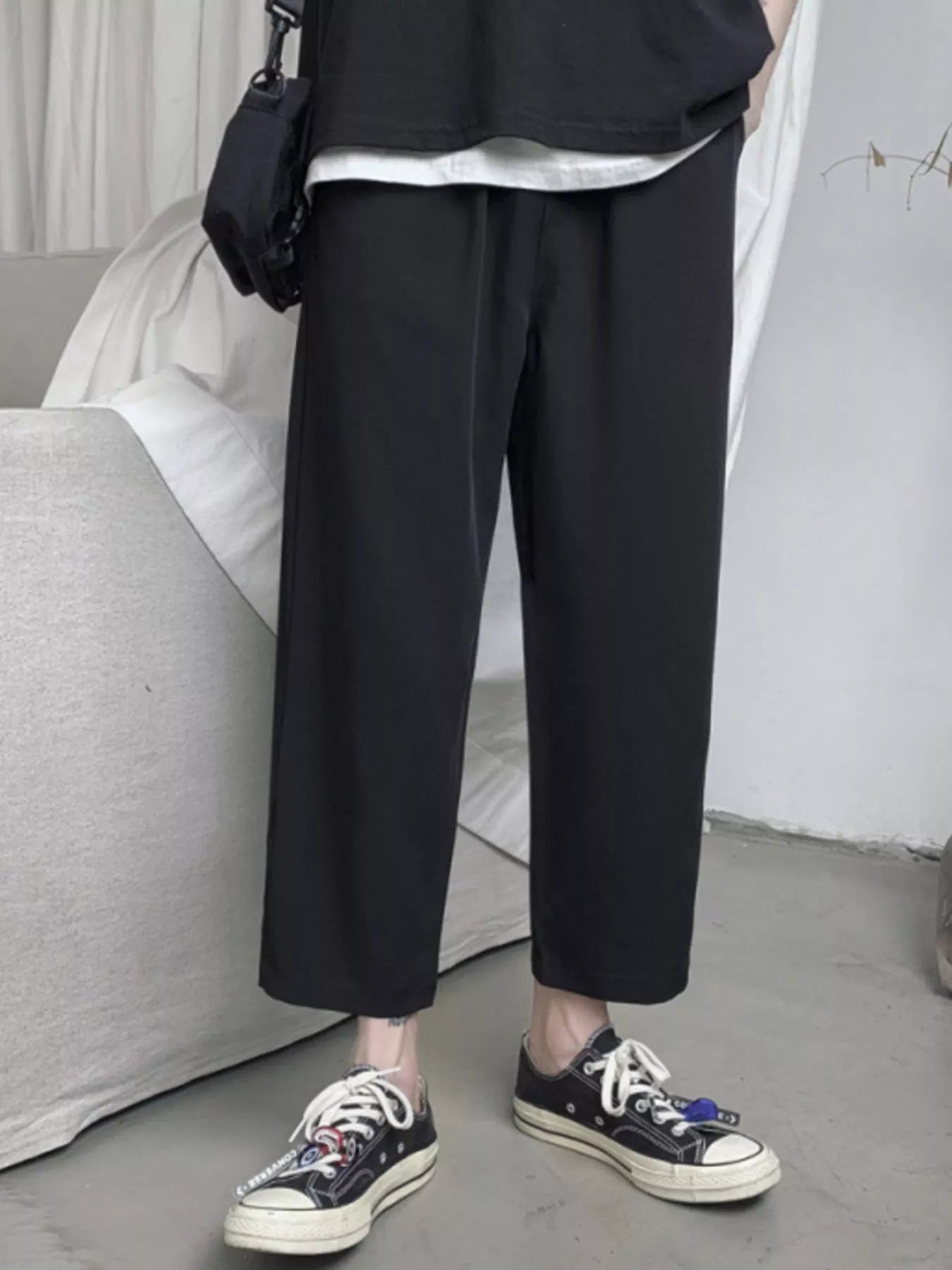 Men's Full Size Loose-Fit Cropped Casual Pants Plus Size Secondary image