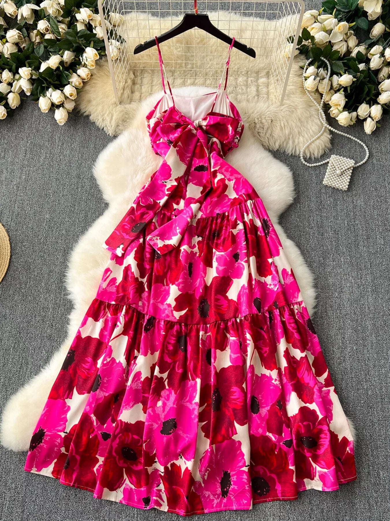Floral Print Tiered Cami Dress Secondary image