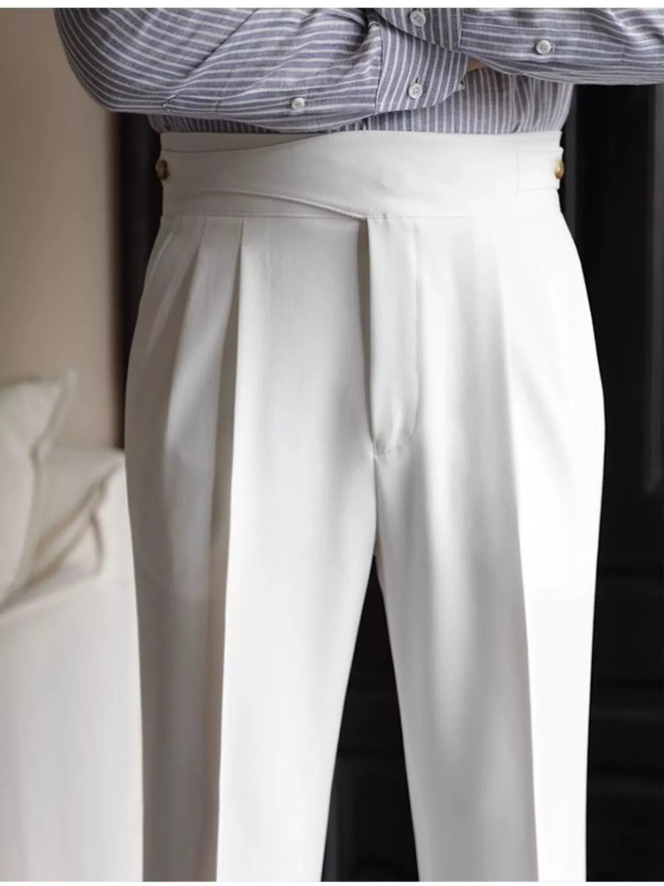 Men's Pleated Wide-Leg Dress Pants Secondary image
