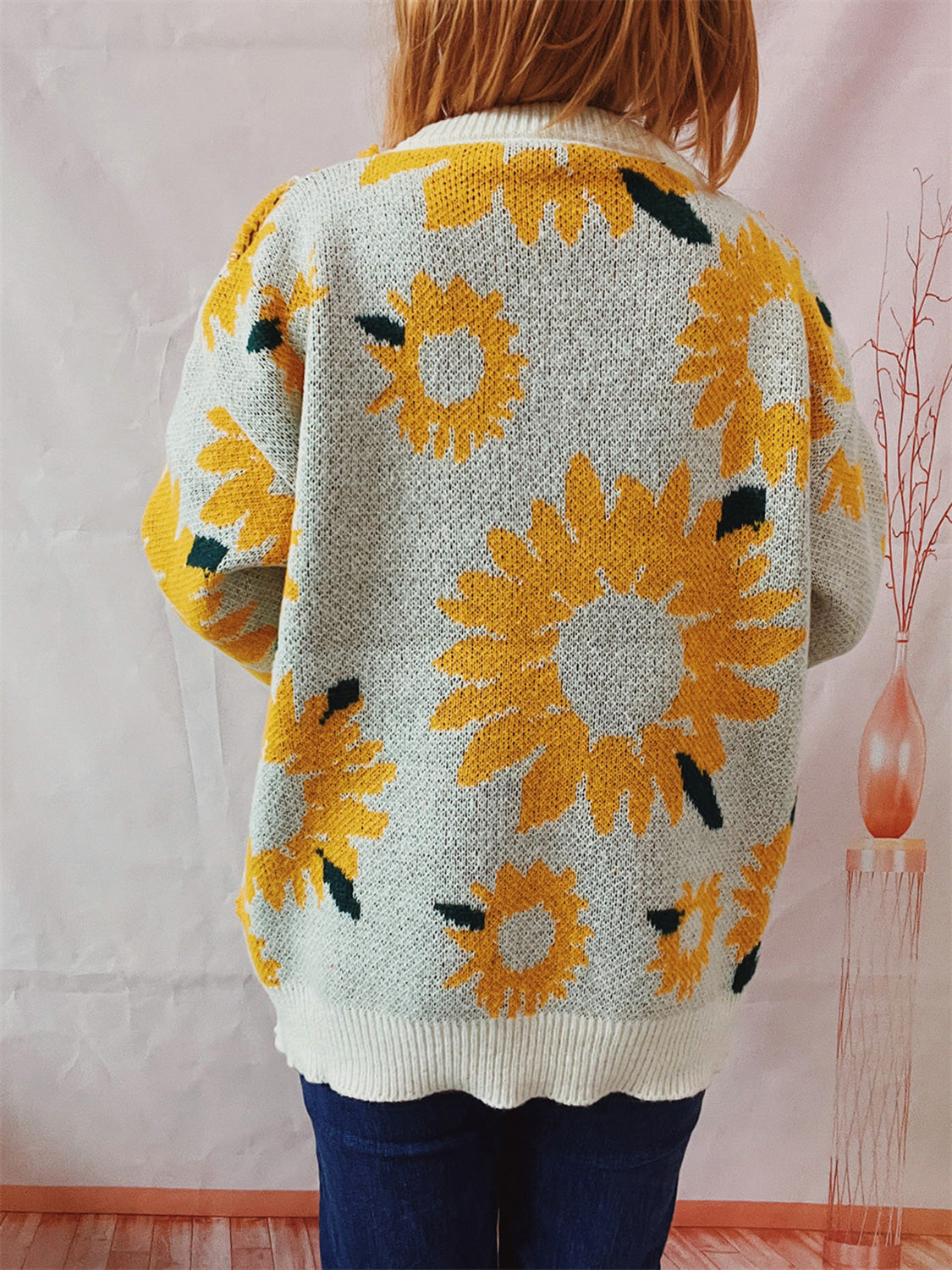 Sunflower Dropped Shoulder Long Sleeve Sweater Secondary image