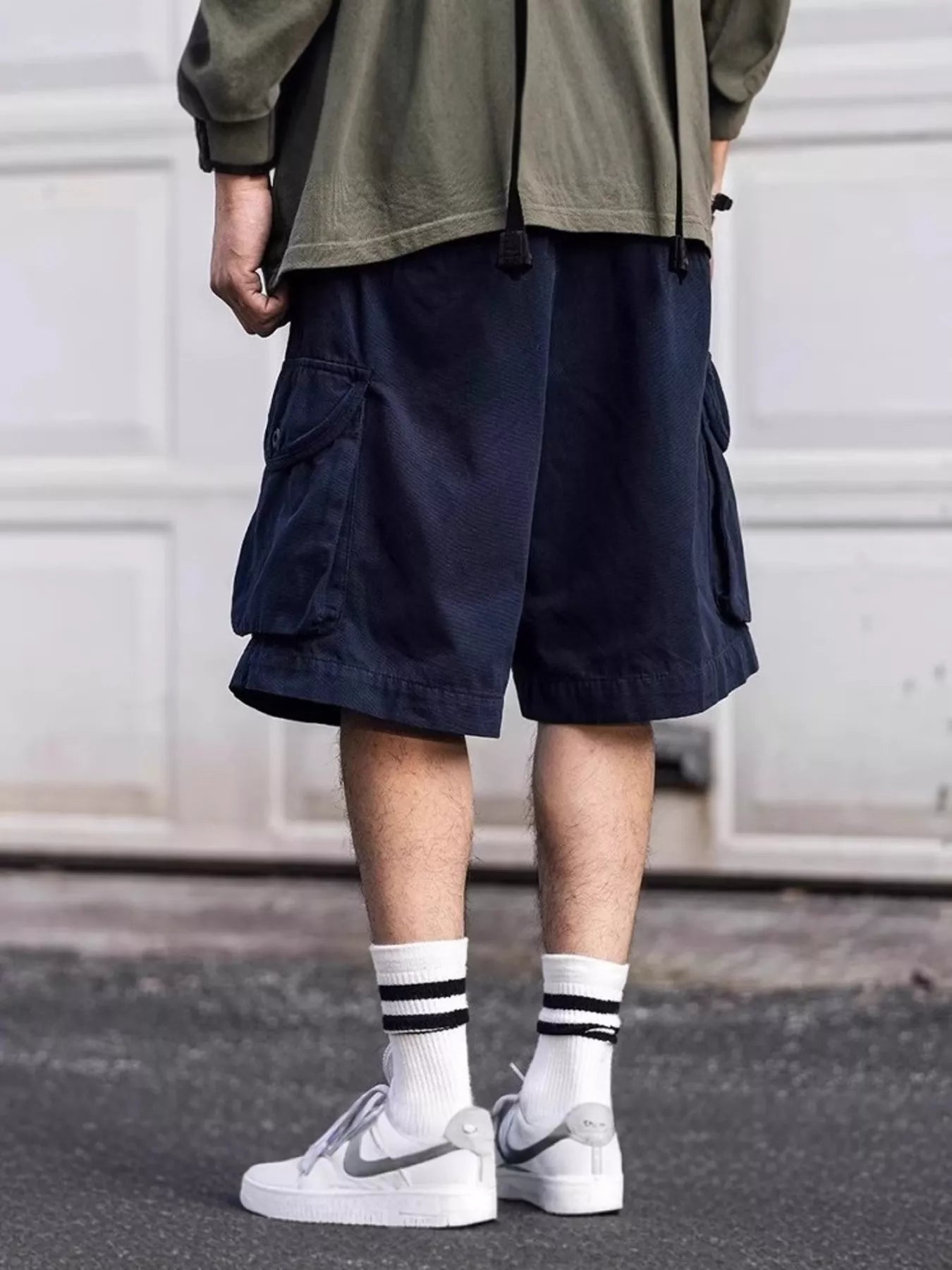 Men's Plus Size Vintage Cargo Drawstring Shorts Secondary image