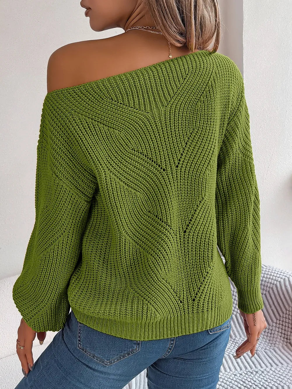 Openwork Long Sleeve Sweater Secondary image