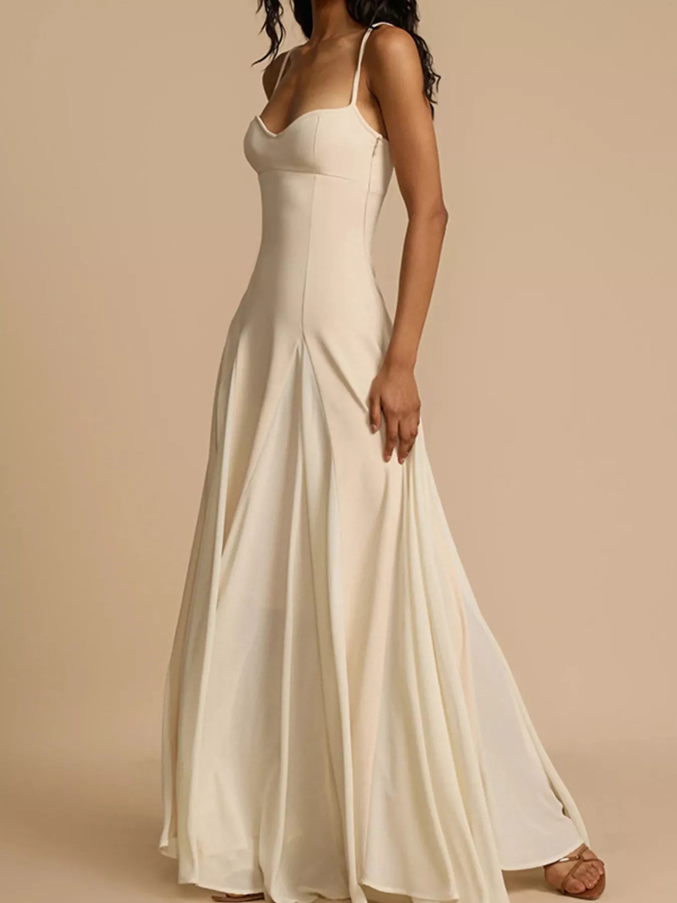 Sweetheart Neck Spaghetti Strap Flowy Maxi Dress Secondary image