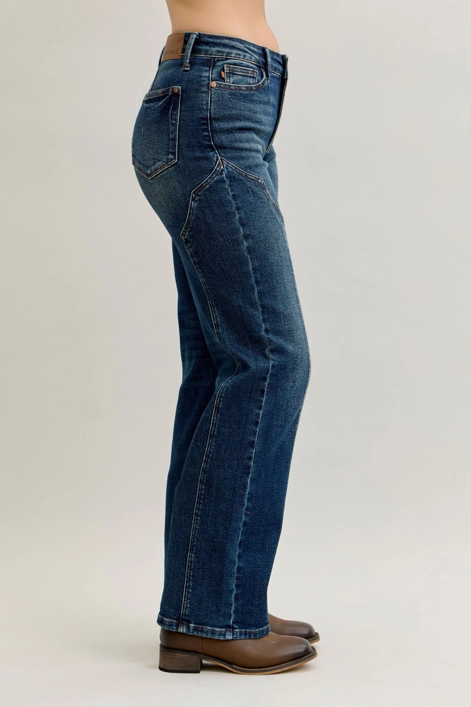 Judy Blue Full Size Seam Detail Straight Leg Jeans Plus Size Secondary image