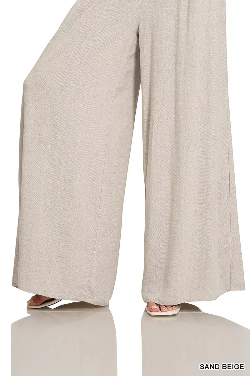 Zenana Smocked Waistband Wide Leg Lounge Pants Secondary image
