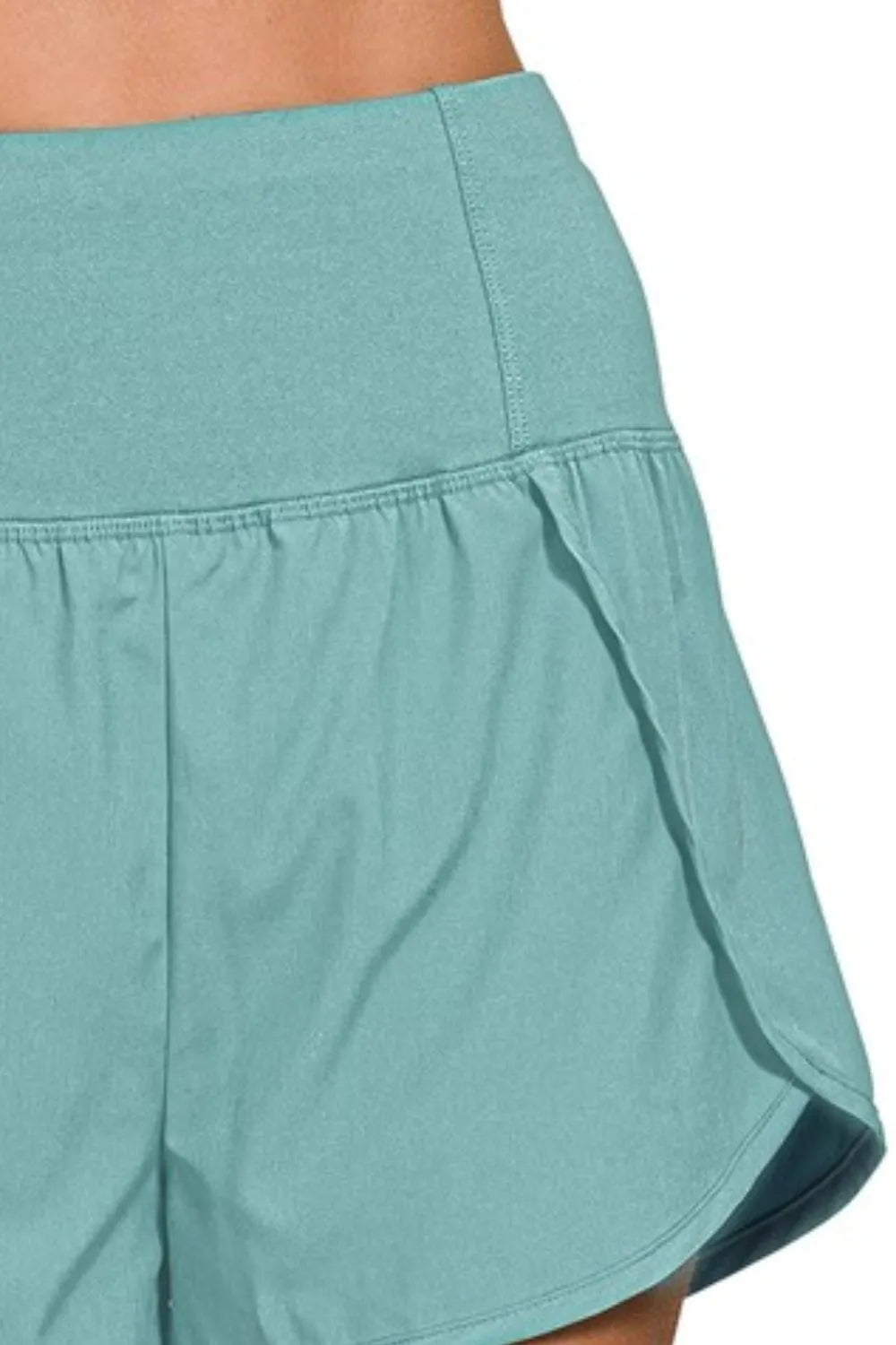 Zenana High Waisted Zippered Back Pocket Running Shorts Secondary image