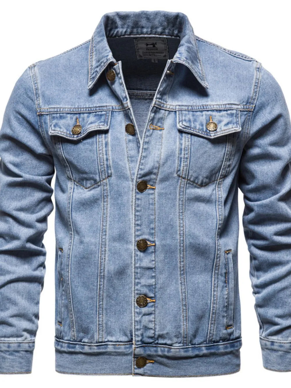Men's Button Down Long Sleeve Denim Jacket Secondary image