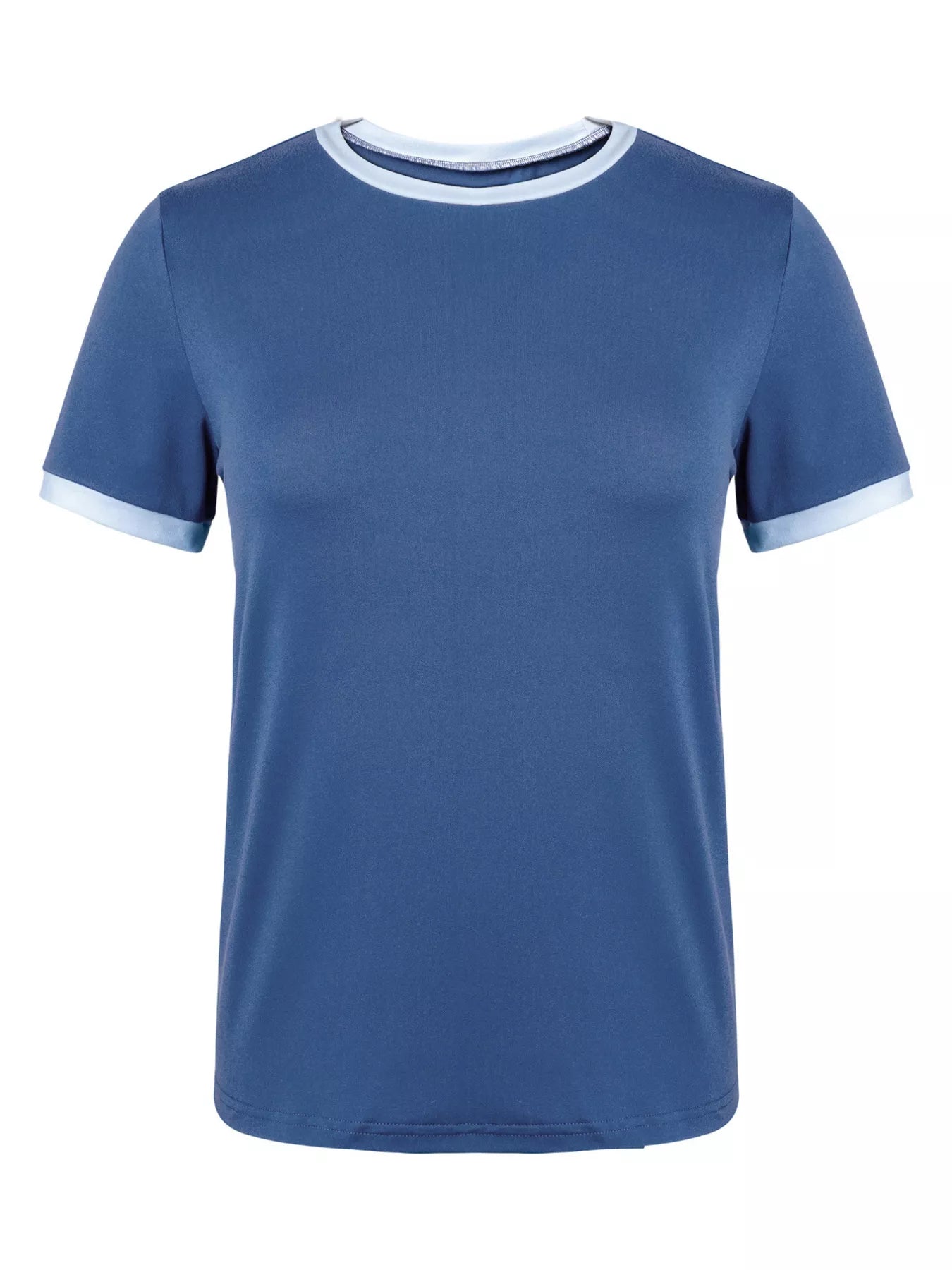 Casual Contrast Trim Short Sleeve T-Shirt Secondary image