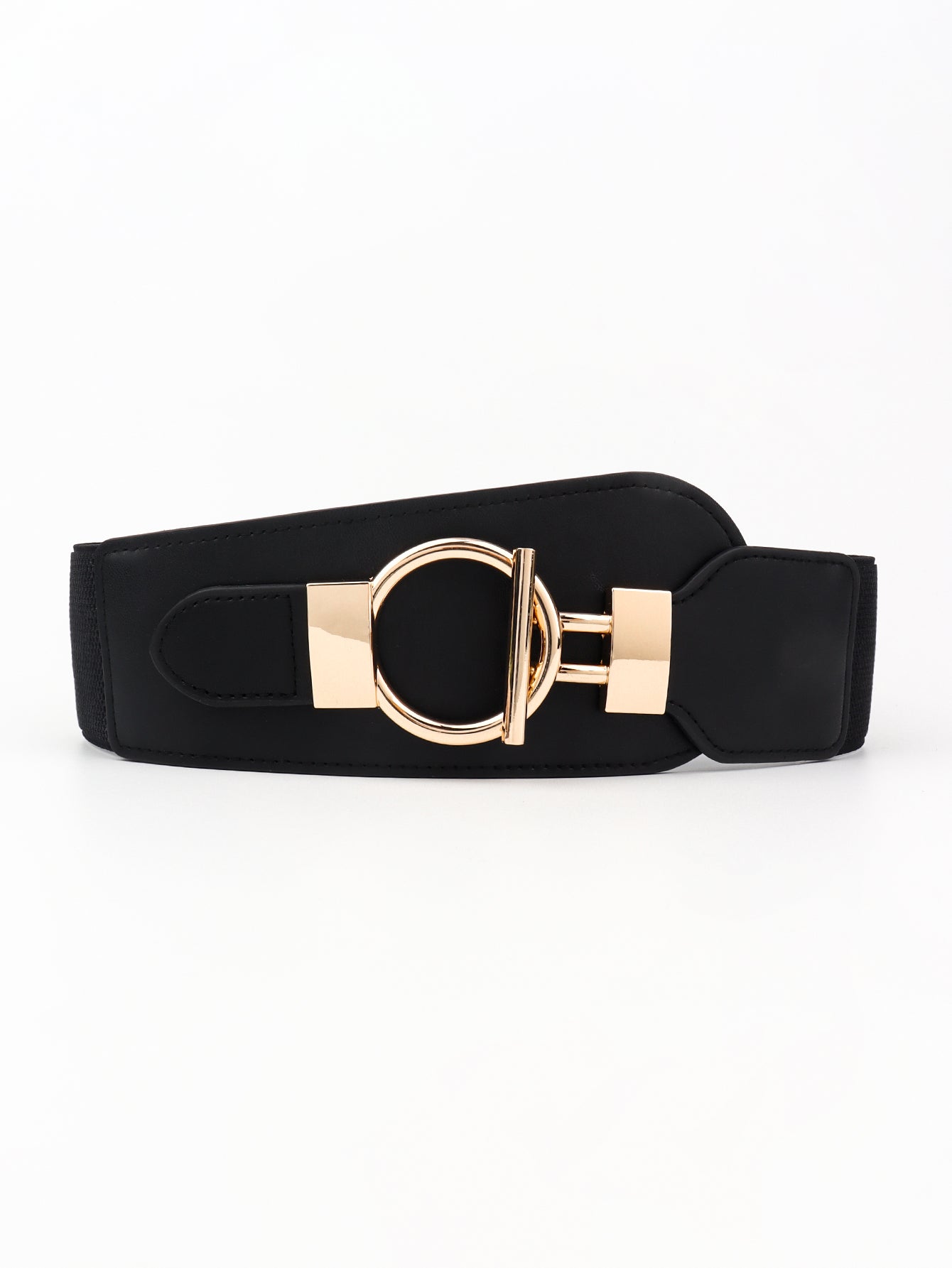 PU Elastic Wide Belt with Alloy Buckle Secondary image