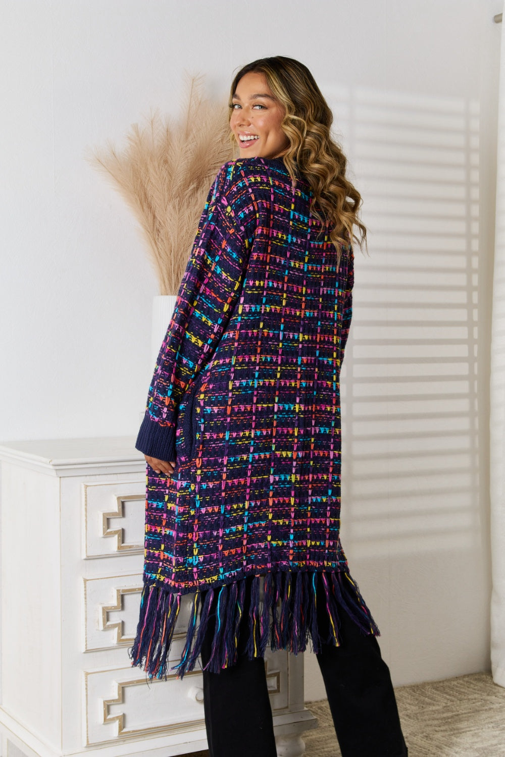 Angel Wings Fringe Hem Open Front Cardigan Secondary image