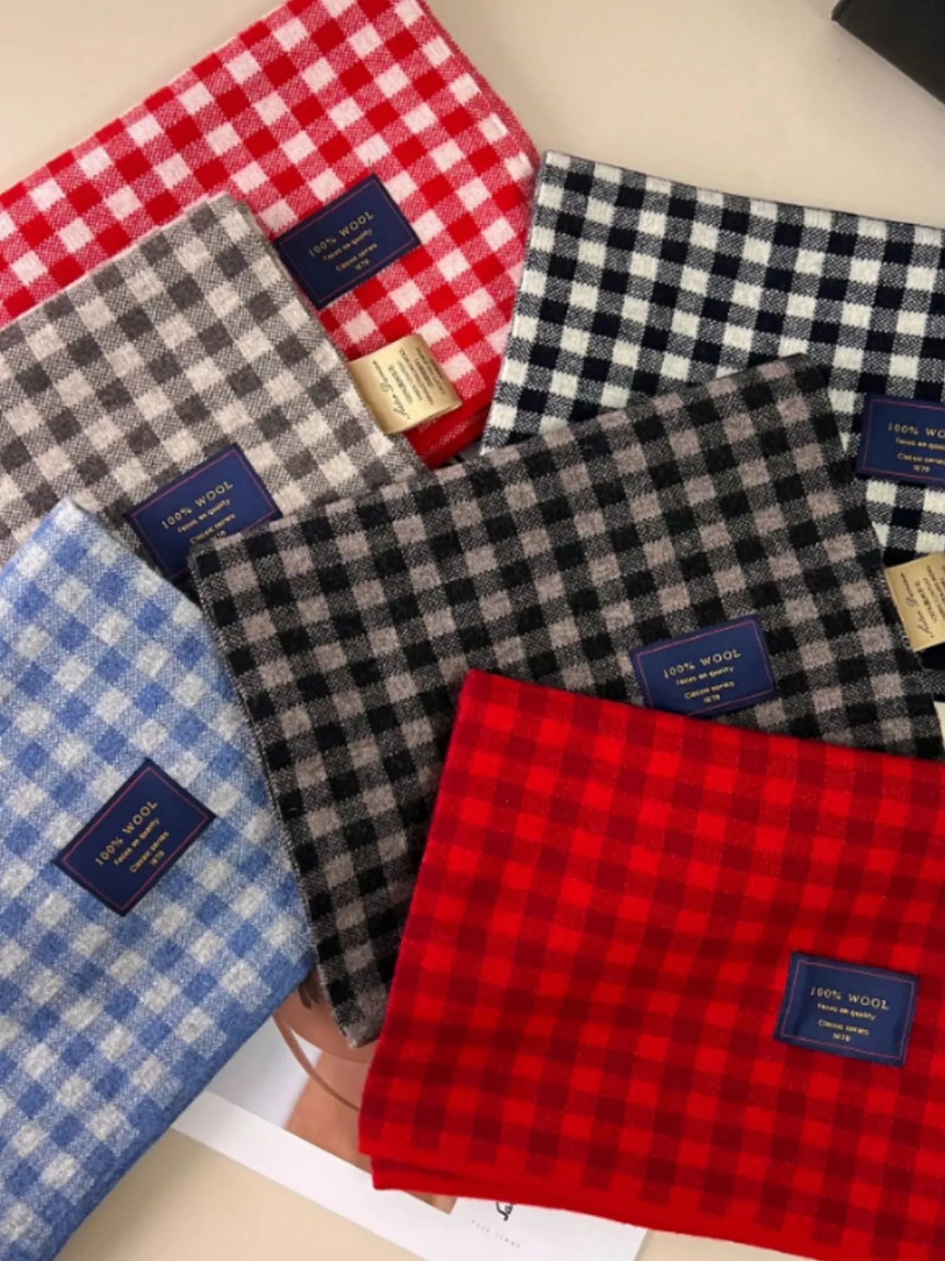 100% Wool Plaid Scarf Secondary image