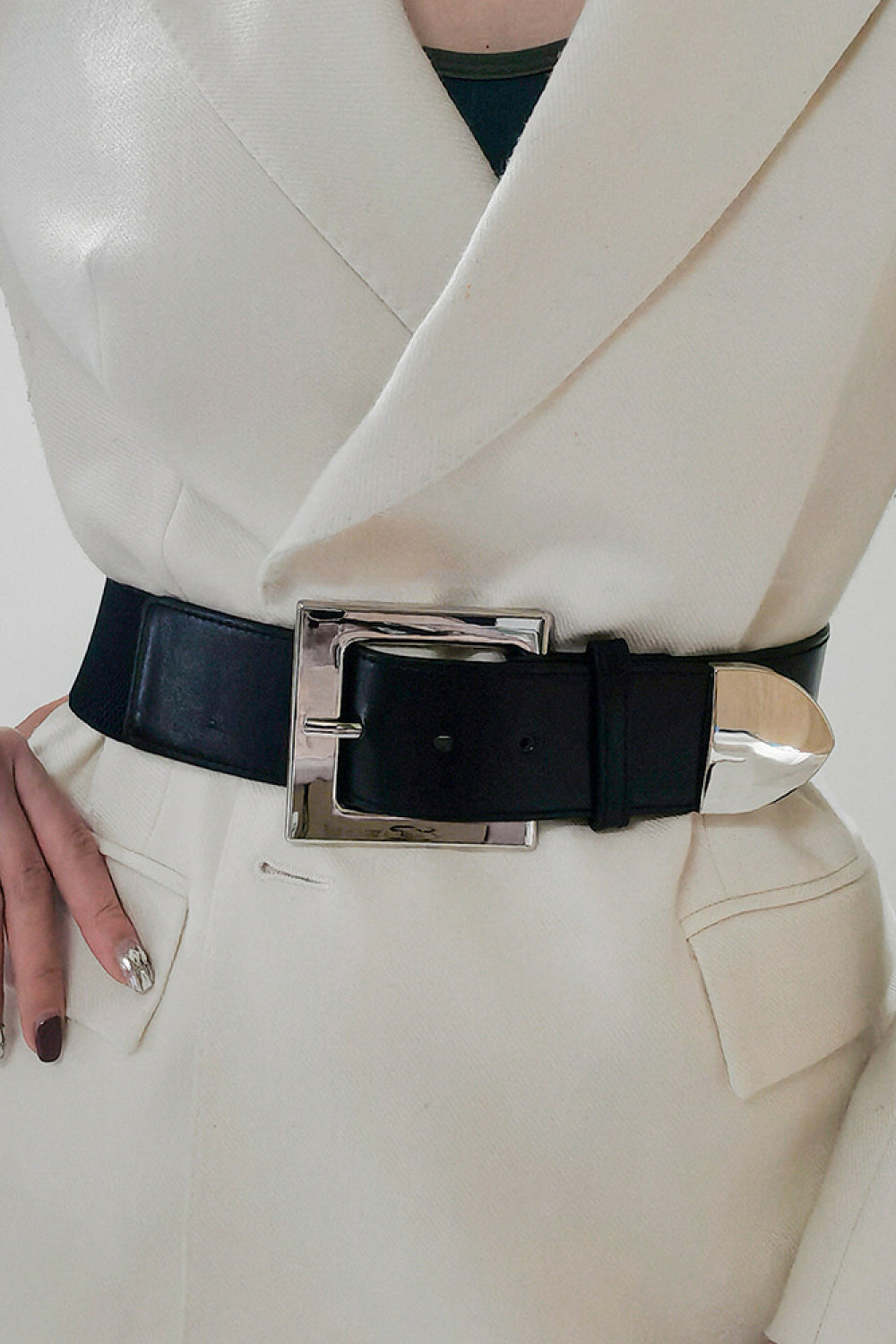 Zinc Alloy Buckle PU Leather Belt Secondary image