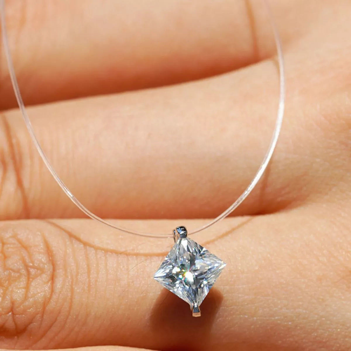 1 Carat Moissanite 925 Sterling Silver Pendant Necklace Secondary image