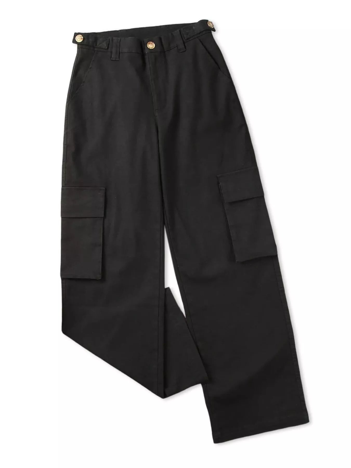 High-Waisted Wide Leg Cargo Jeans Secondary image