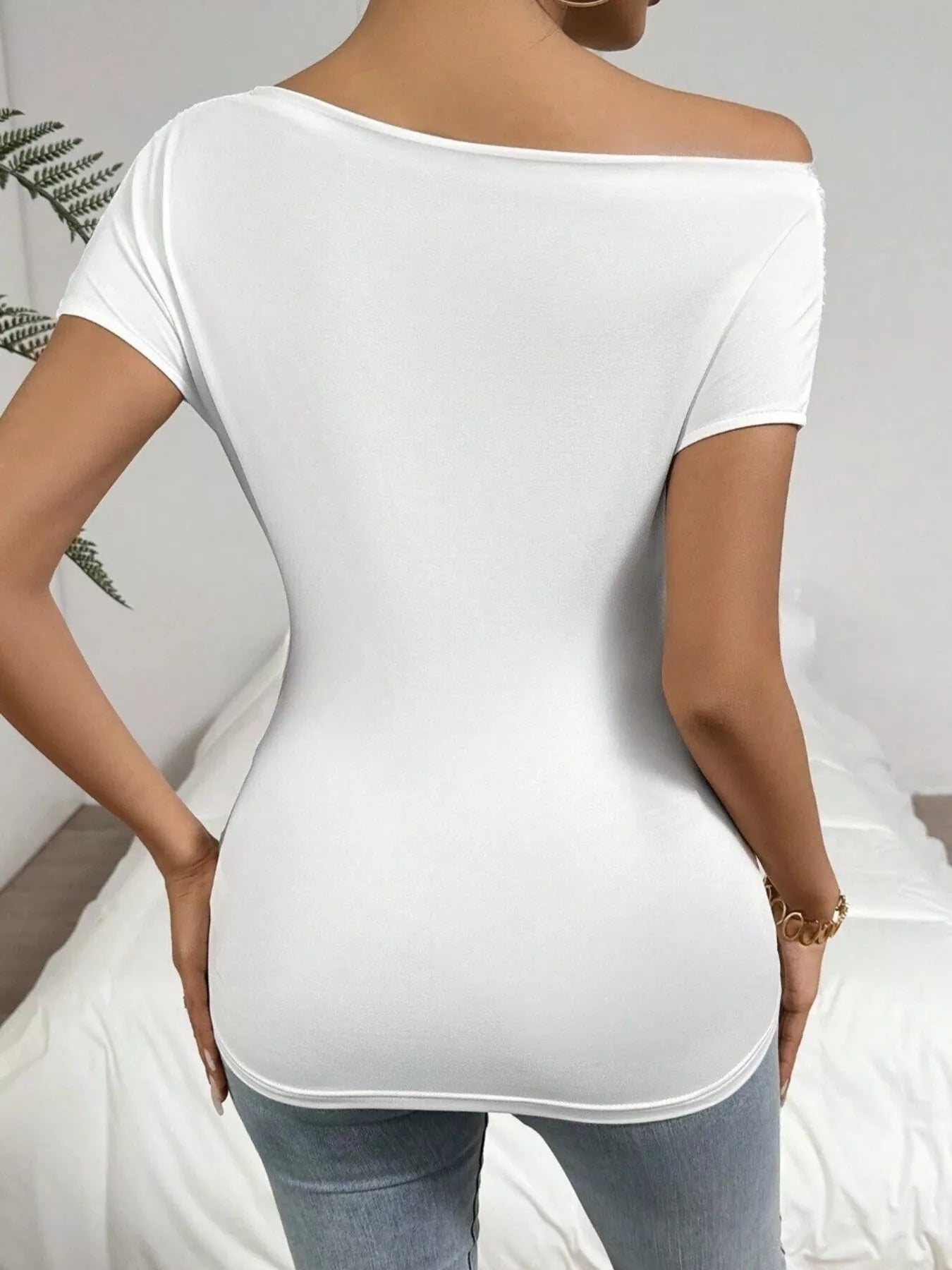 Cross-Wrap Slim Fit Top Secondary image