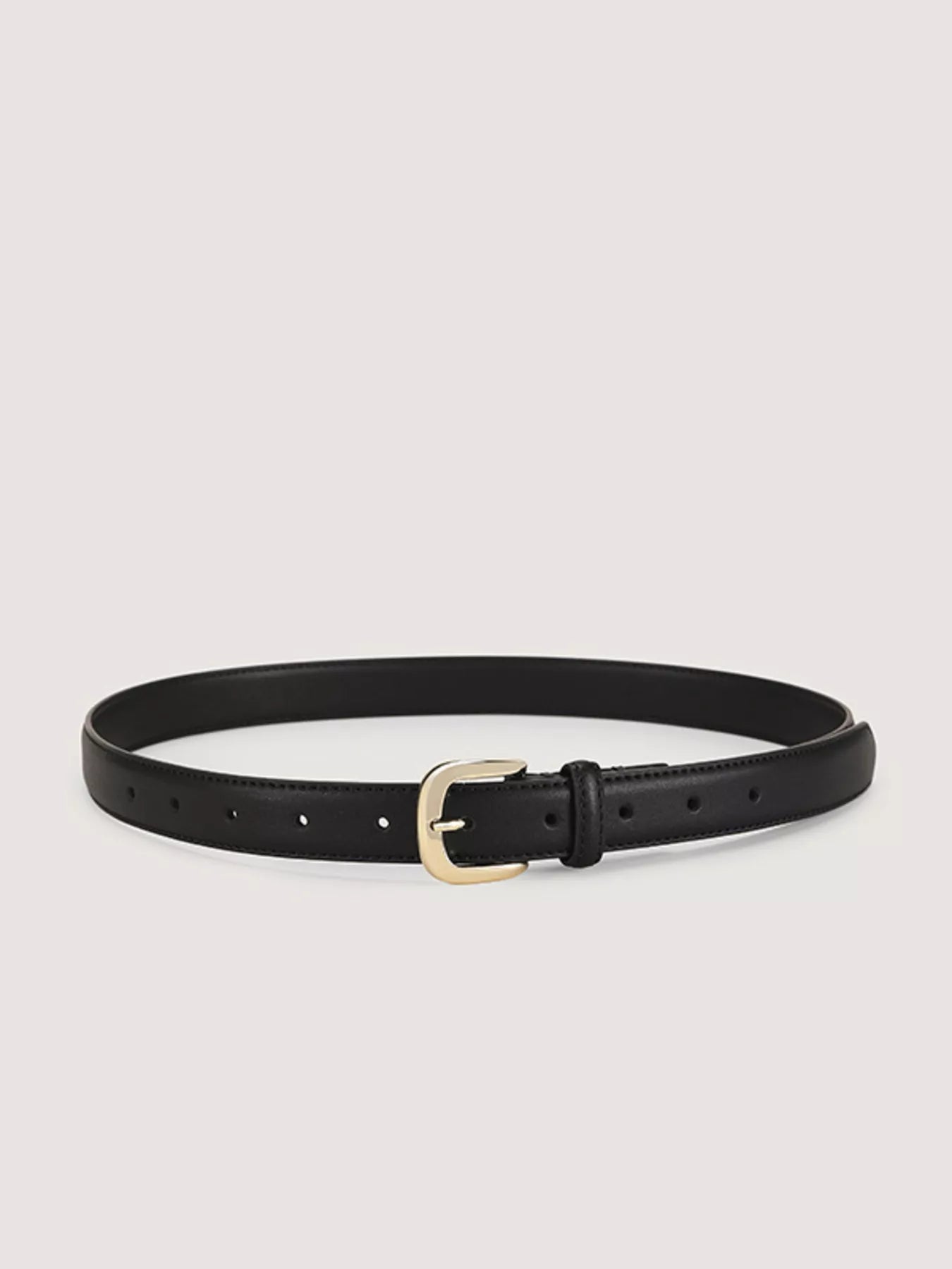 Cowhide Leather Belt with Golden Buckle Secondary image