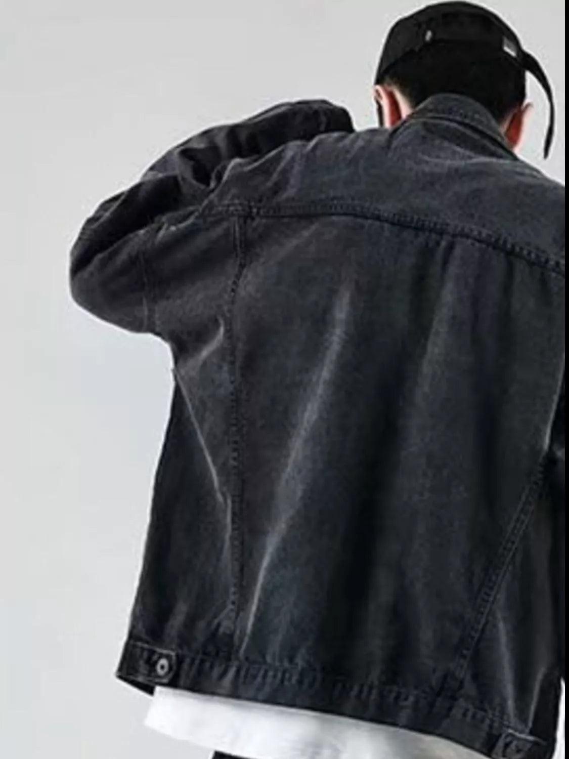 Men's Plus Size Button Up Denim Jacket Secondary image