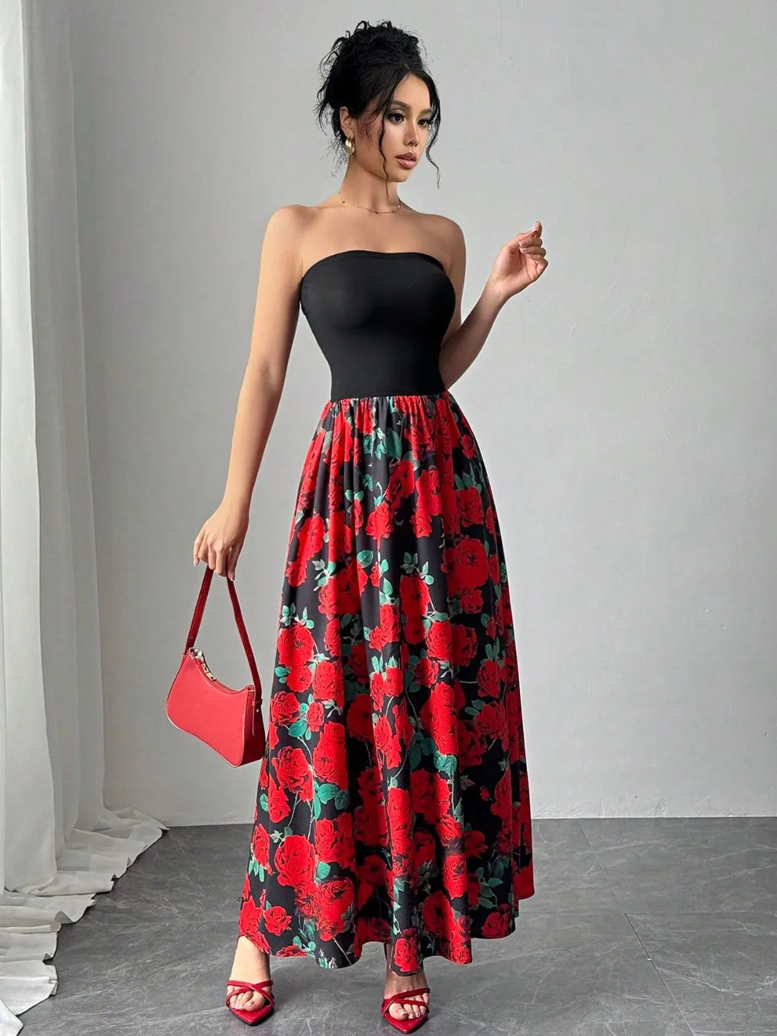 Floral Tube Maxi Dress Secondary image