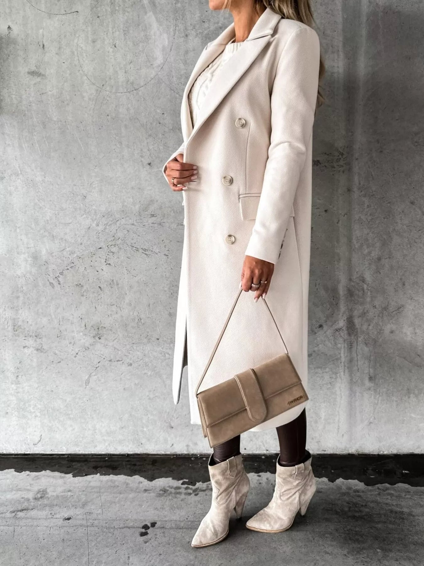 Double-Breasted Longline Coat Secondary image