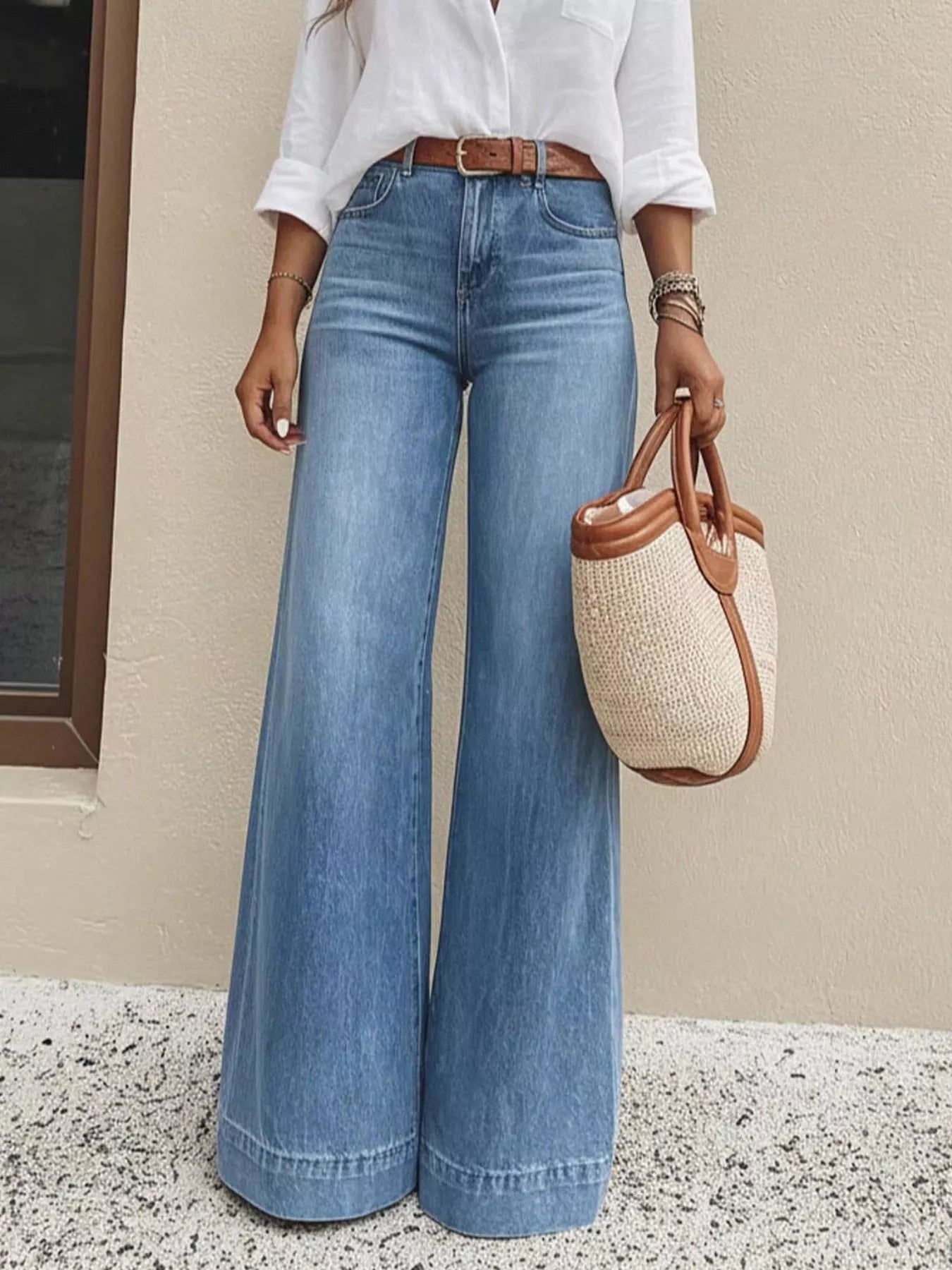 High-Waisted Wide Leg Jeans Secondary image
