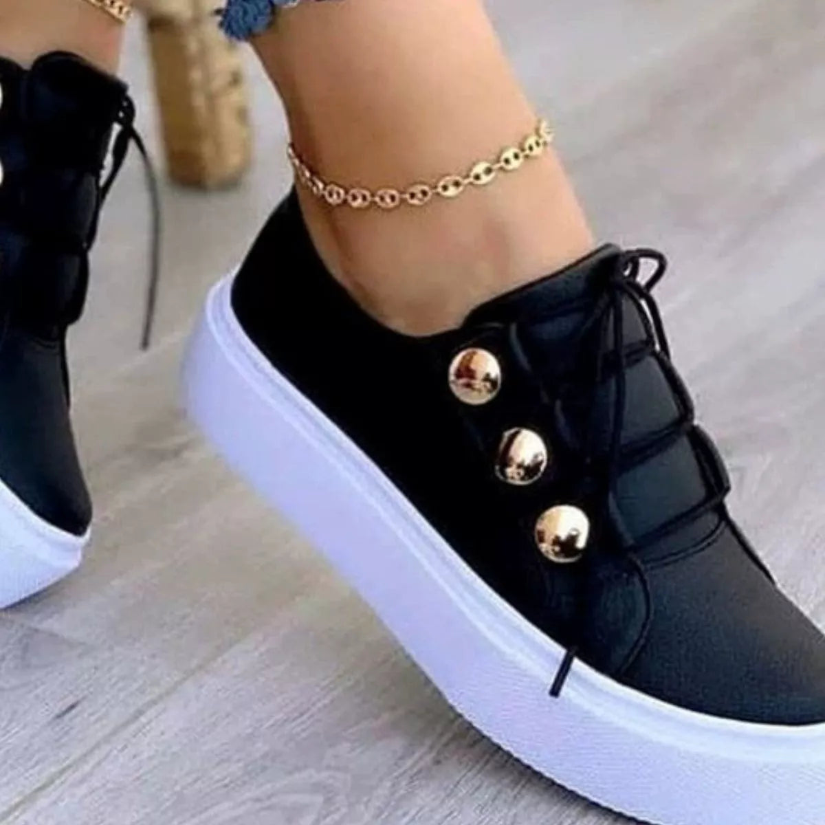 Round Toe Platform Sneakers Secondary image
