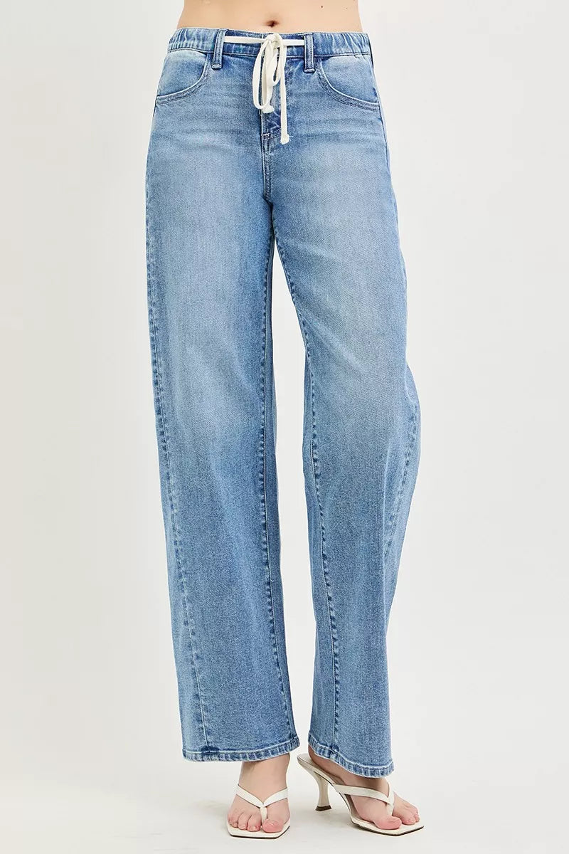 RISEN Relaxed Fit Drawstring Waist Jeans Secondary image
