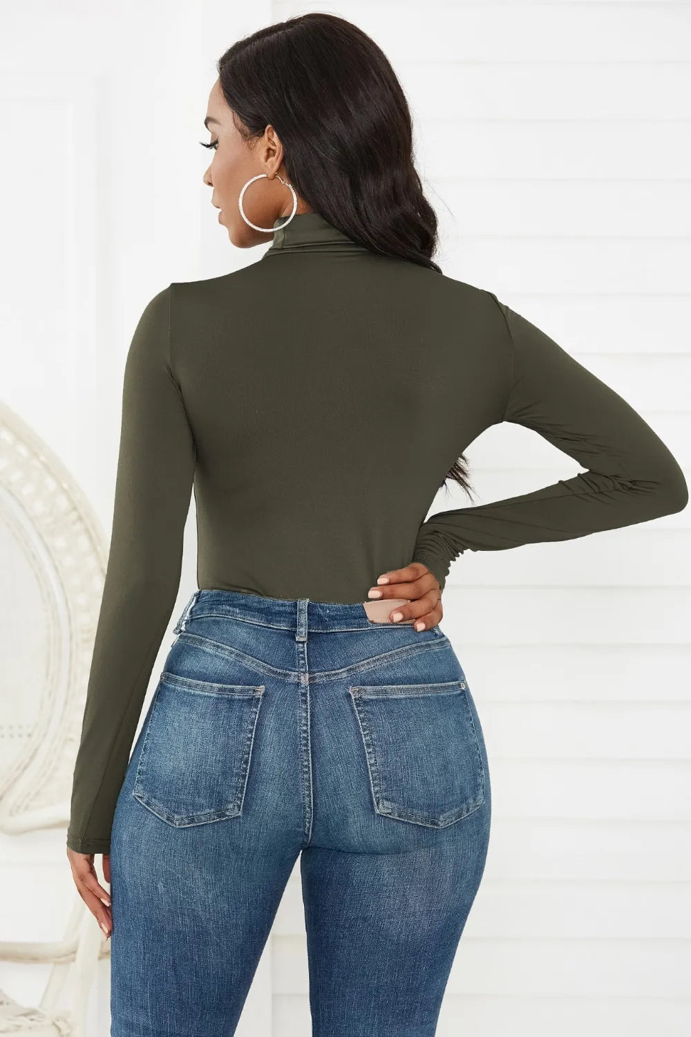 Turtleneck Long Sleeve Bodysuit Secondary image