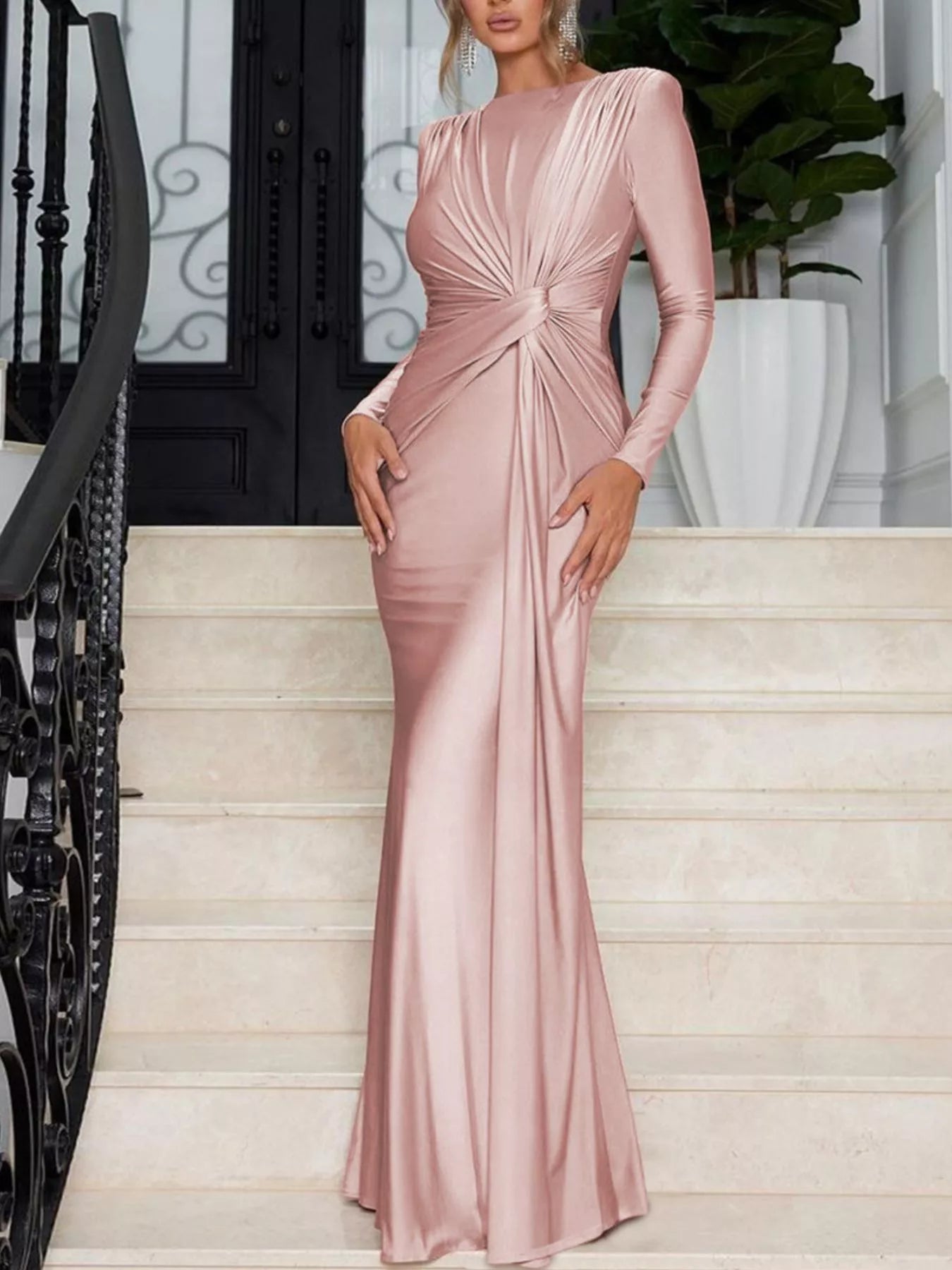 Twisted Long Sleeve Maxi Dress Secondary image